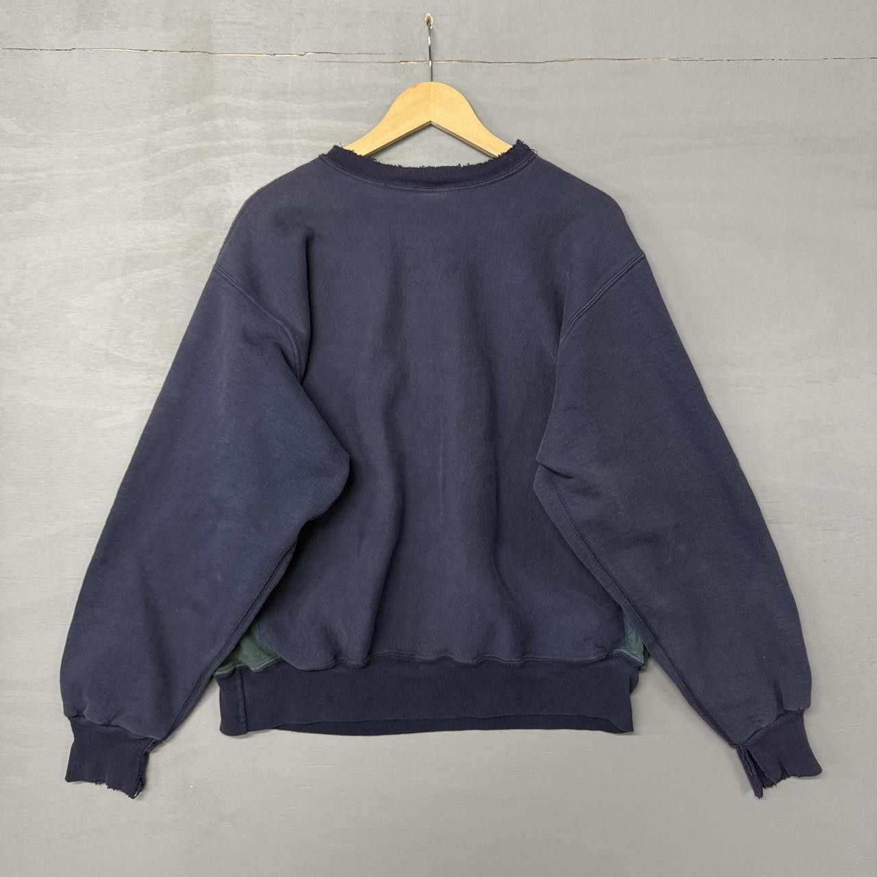 Vintage Notre Dame 90s Rugby Style Thrashed Sweatshirt XXL Size US XXL / EU 58 / 5 - 3 Thumbnail