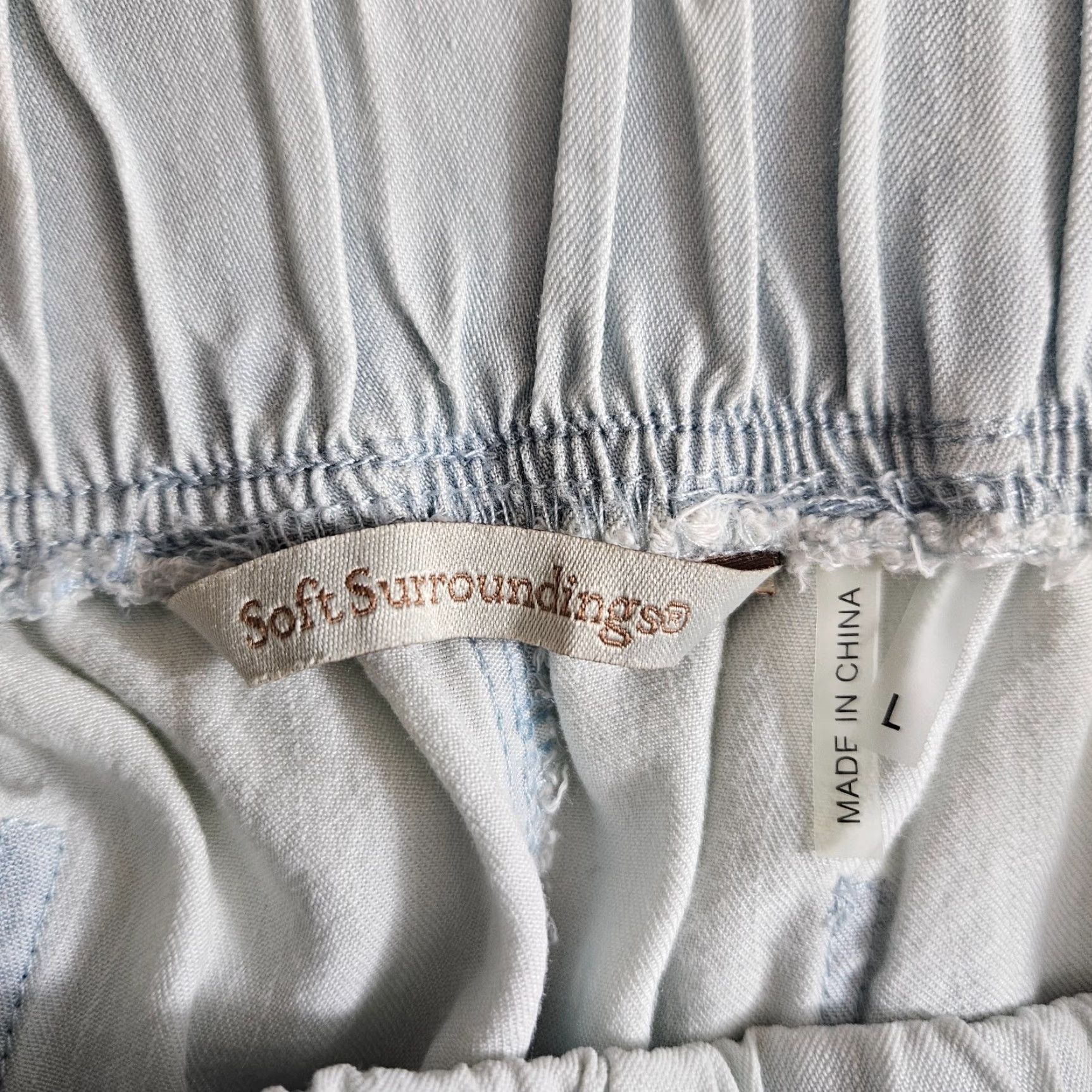 Soft Surroundings Soft Surroundings Womens Joggers L Blue Pull On Lyocell High Rise Size 36" / US 14 / IT 50 - 6 Thumbnail