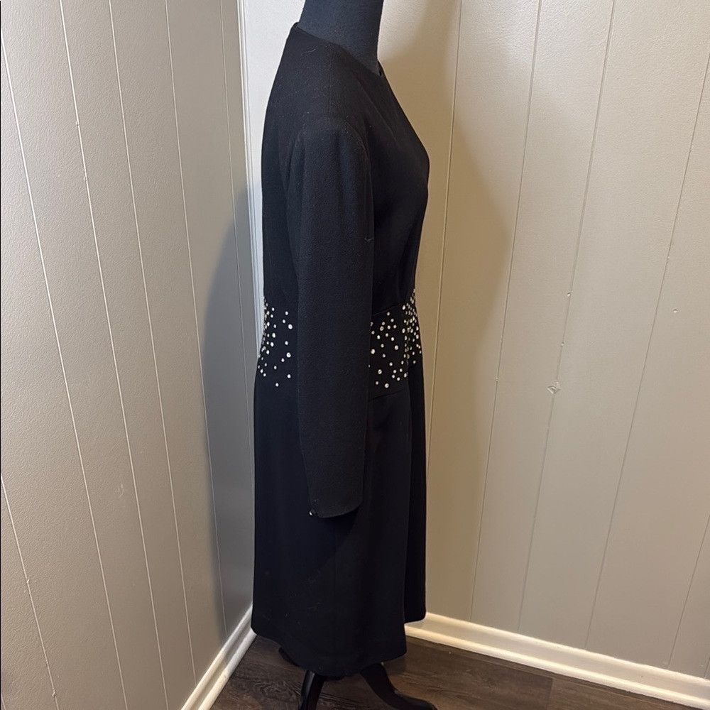 Saks Fifth Avenue Saks Fifth Avenue David Hayes Women’s Large Black Sheath Dr Size L / US 10 / IT 46 - 4 Thumbnail