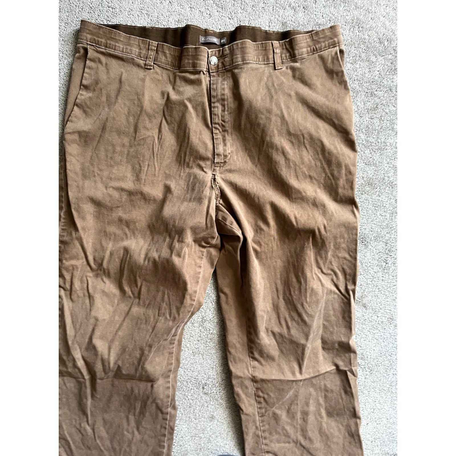Dockers DOCKERS Pants Khakis Flat Front 100% Cotton Mens 40 Regular 29in Brown Leather D3 Classic Khaki Mens Size US 40 / EU 56 - 2 Thumbnail