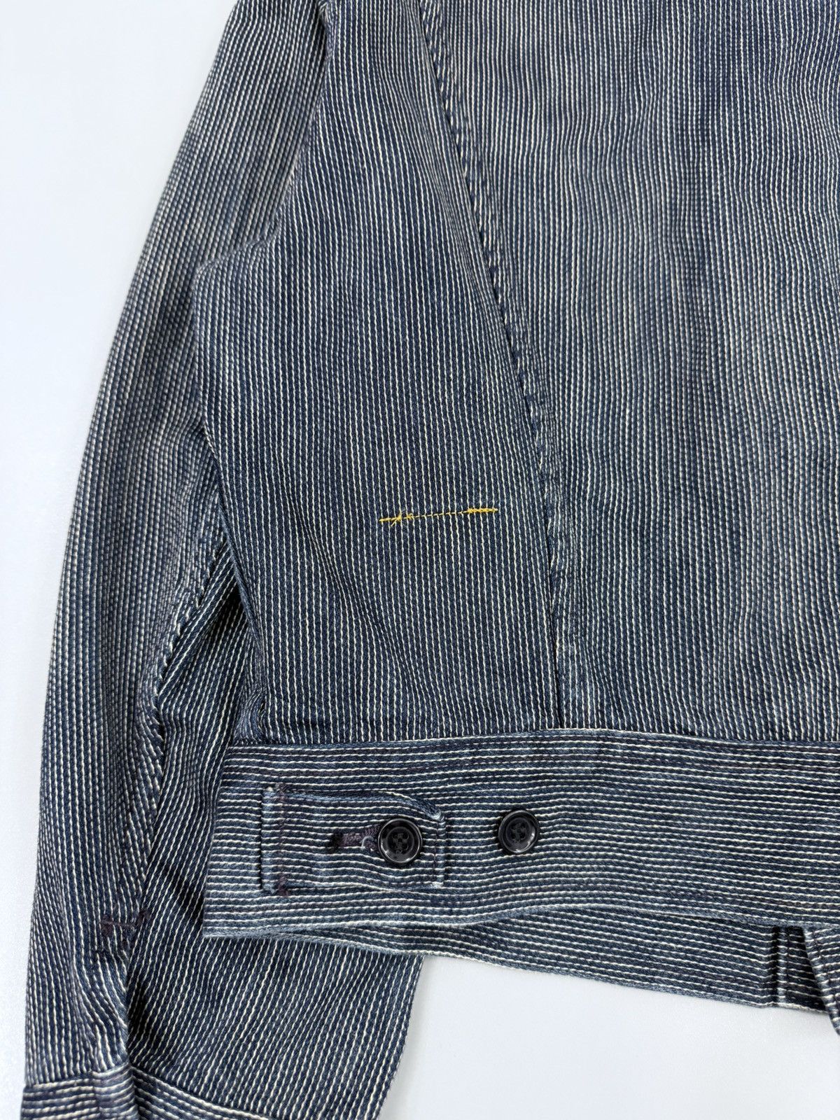 45rpm Vintage 45RPM Wabash Pinstripe Indigo Trucker Denim Jacket Size US M / EU 48-50 / 2 - 16 Thumbnail