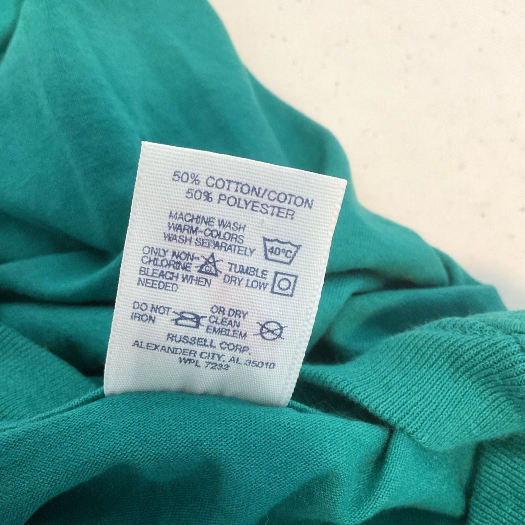 Jerzees VINTAGE Jerzees T-Shirt Jade Green 50/50 XL USA MADE Crew Neck Short Sleeve Mens Shirt Size US XL / EU 56 / 4 - 8 Thumbnail