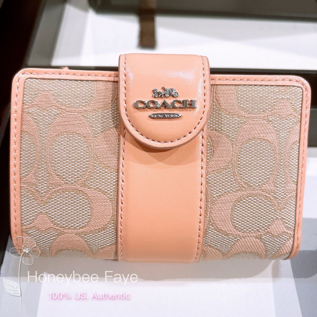Coach Medium Corner Zip Wallet In Signature Jacquard CT922 Size ONE SIZE - 1 Thumbnail