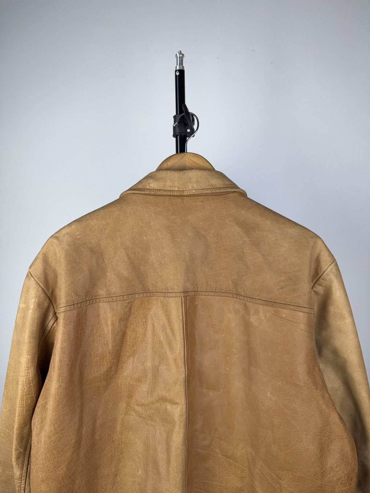 Leather Vintage 90s Trapper Retro Biker Moto Leather Jacket Size US L / EU 52-54 / 3 - 11 Thumbnail