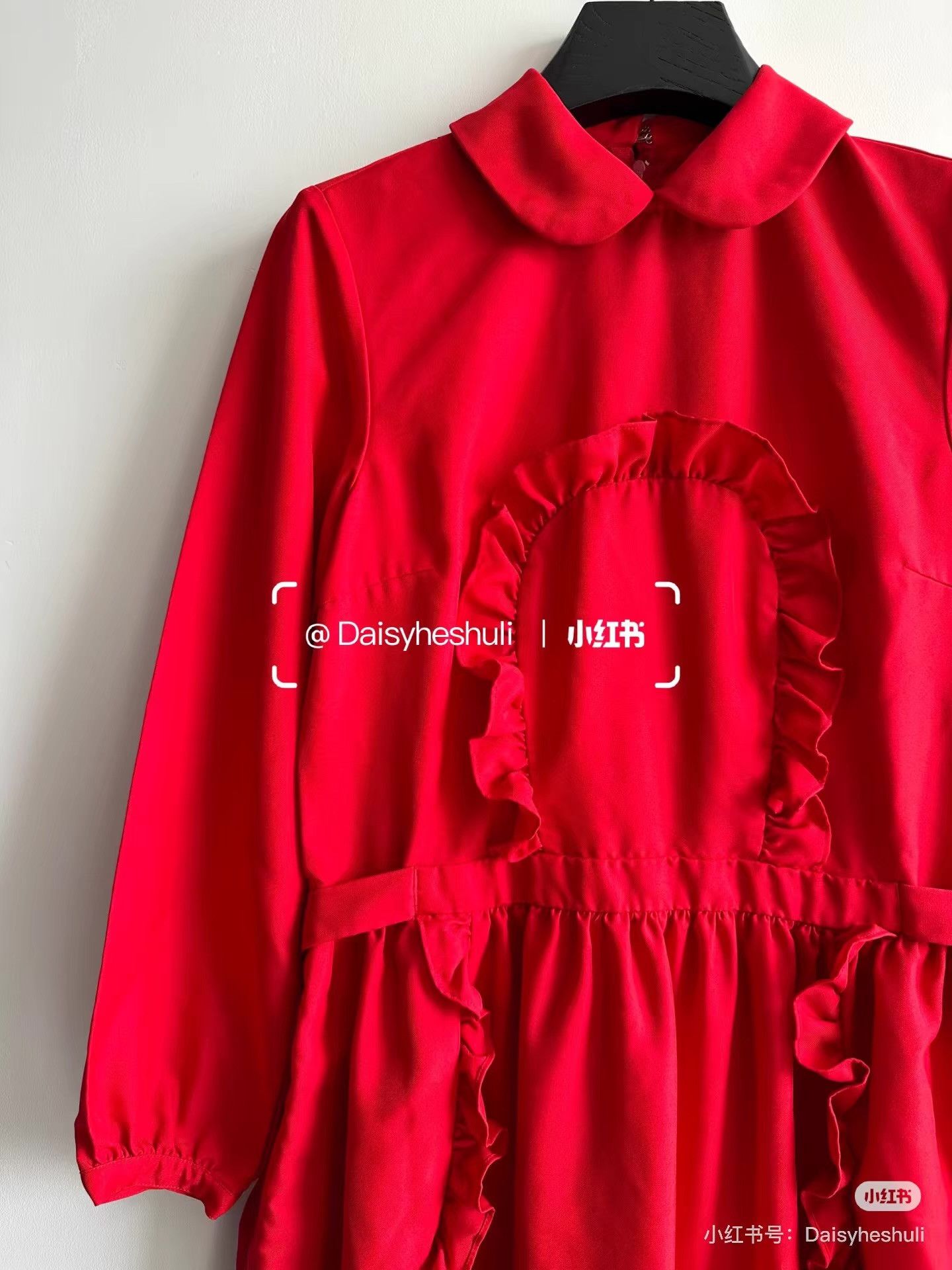 Comme des Garcons CDG Girl Comme des Garçons Red Lace Trim Dress Ｑ24 Size S / US 4 / IT 40 - 6 Thumbnail