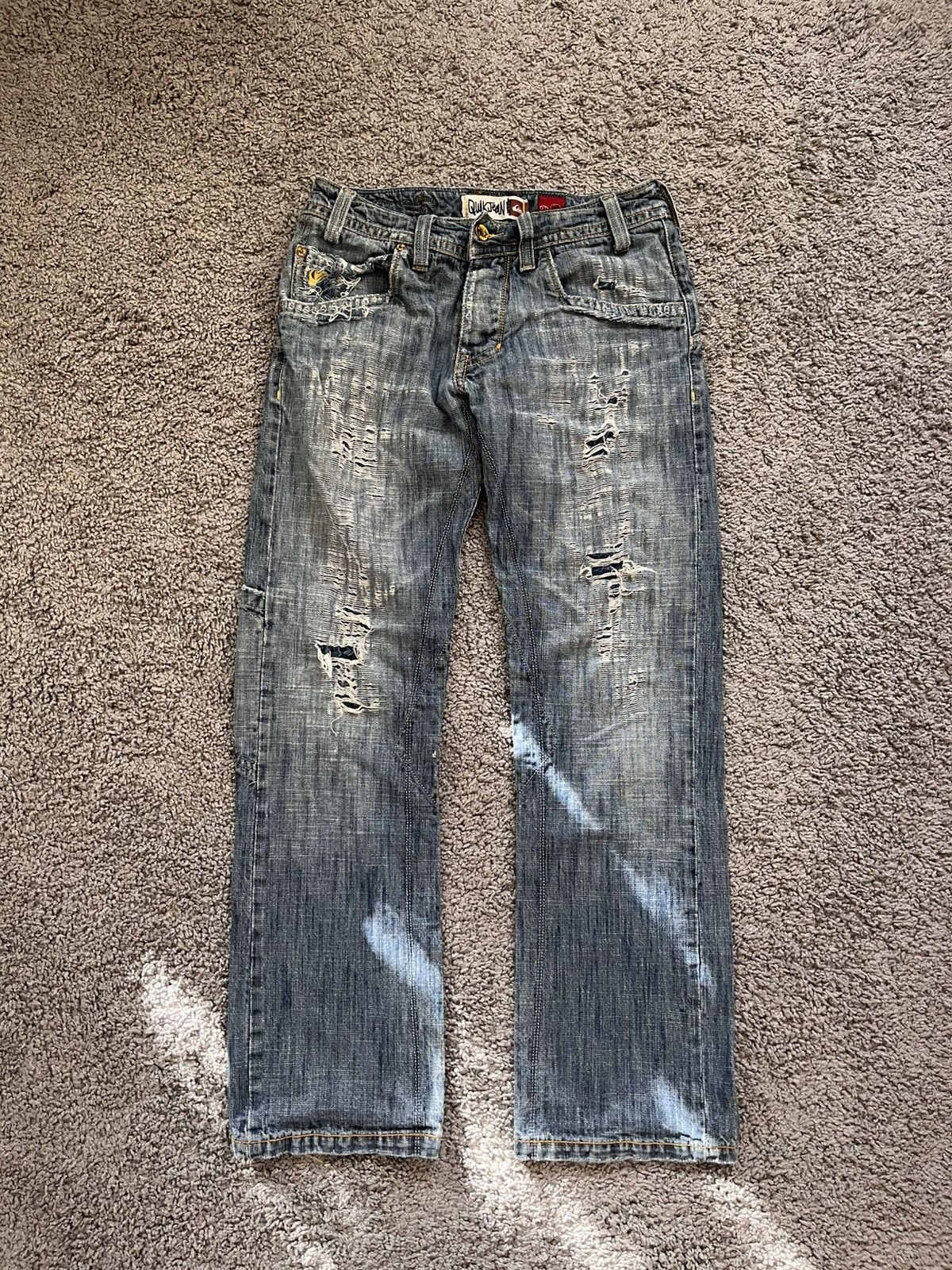 Denime Quiksilver vintage jeans Y2k Size US 31 - 3 Thumbnail