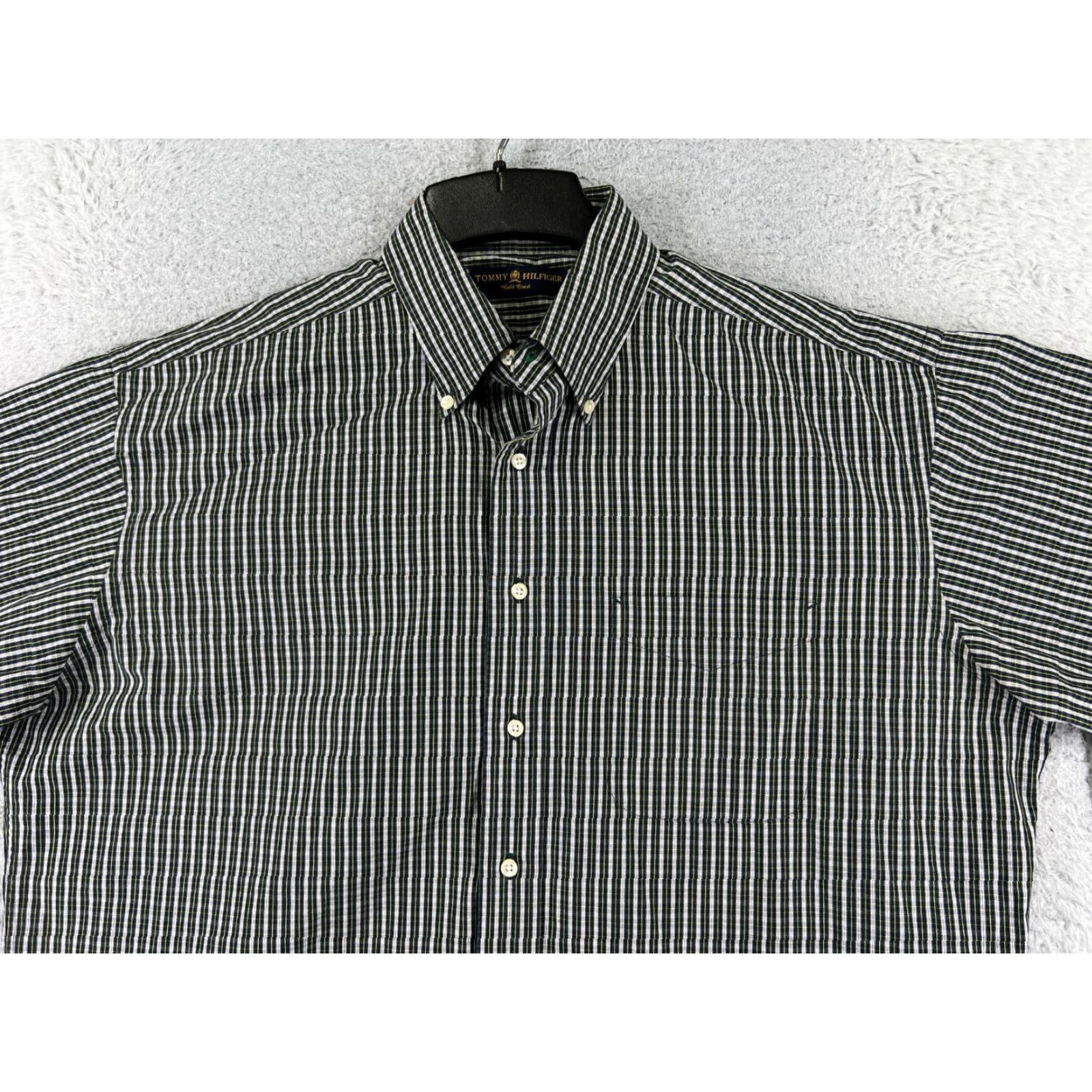 Tommy Hilfiger VINTAGE Tommy Hilfiger Shirt Men XL Blue Yellow Stripe Button Up Cotton Size US XL / EU 56 / 4 - 4 Thumbnail