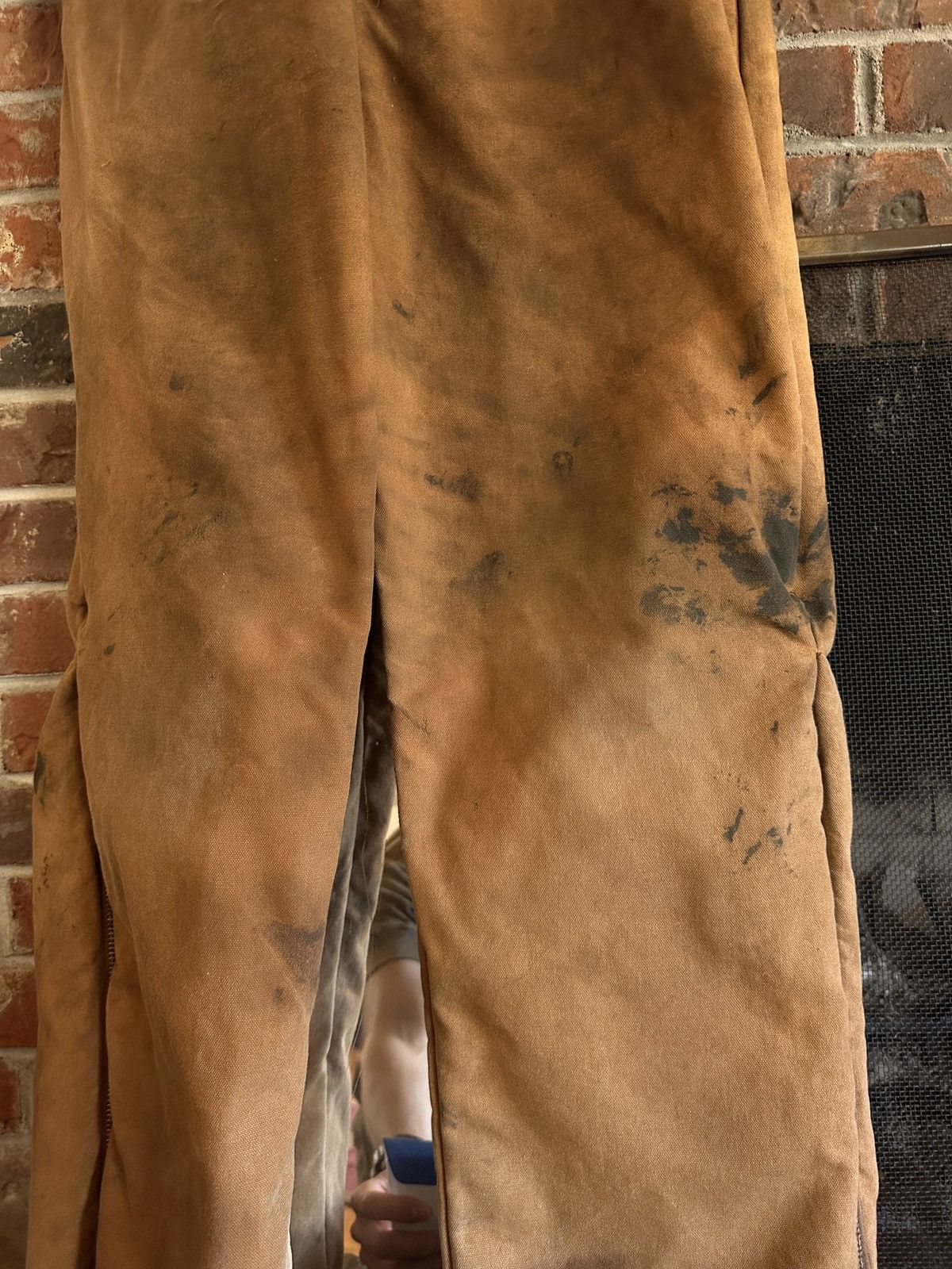 Vintage Big Smith USA Duck Canvas Work suit trashed dirty insulated Size US 39 - 4 Thumbnail