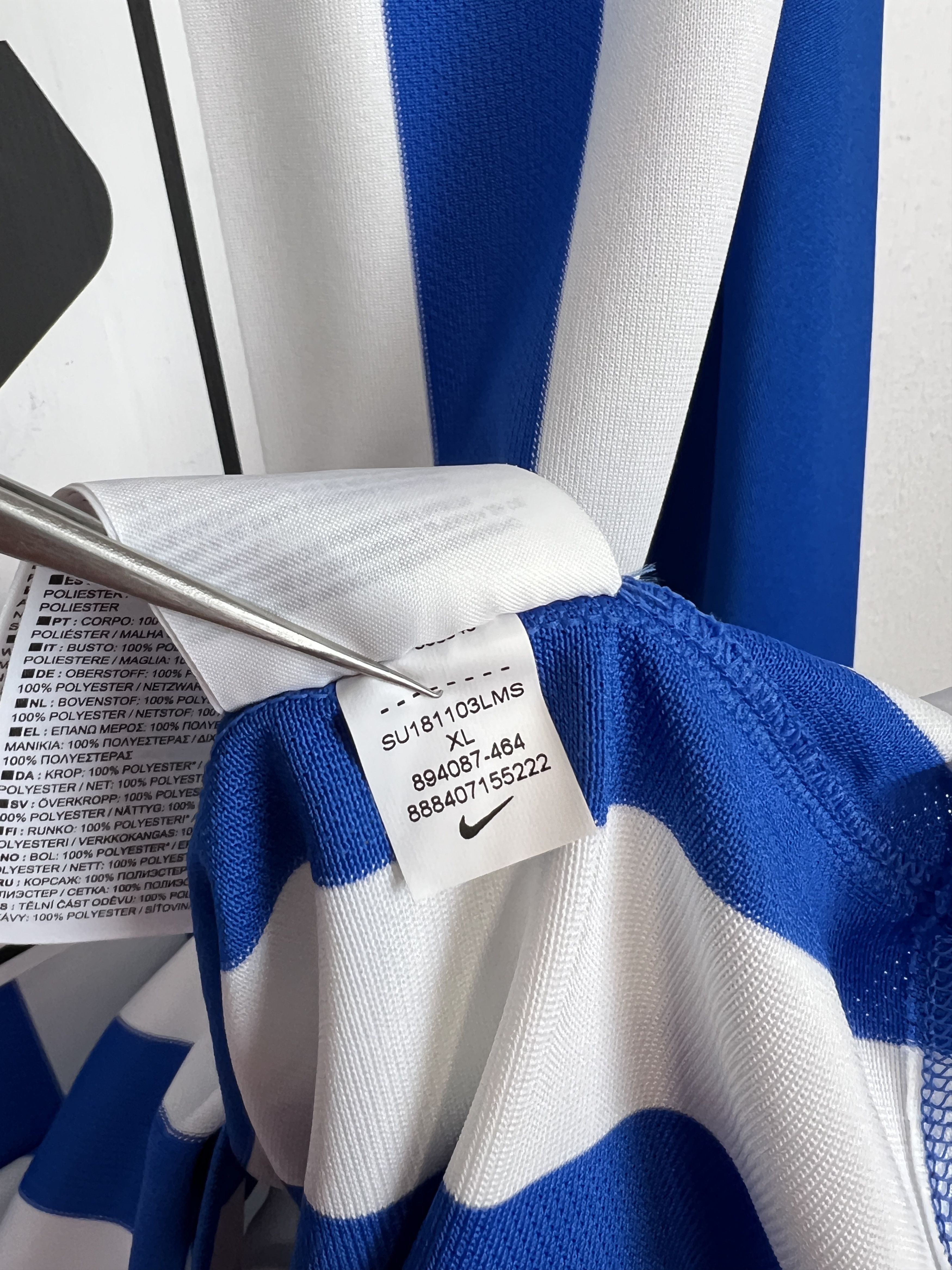 Nike Esbjerg Home football shirt Soccer Long Sleeve Jersey Trikot Size US XL / EU 56 / 4 - 7 Thumbnail