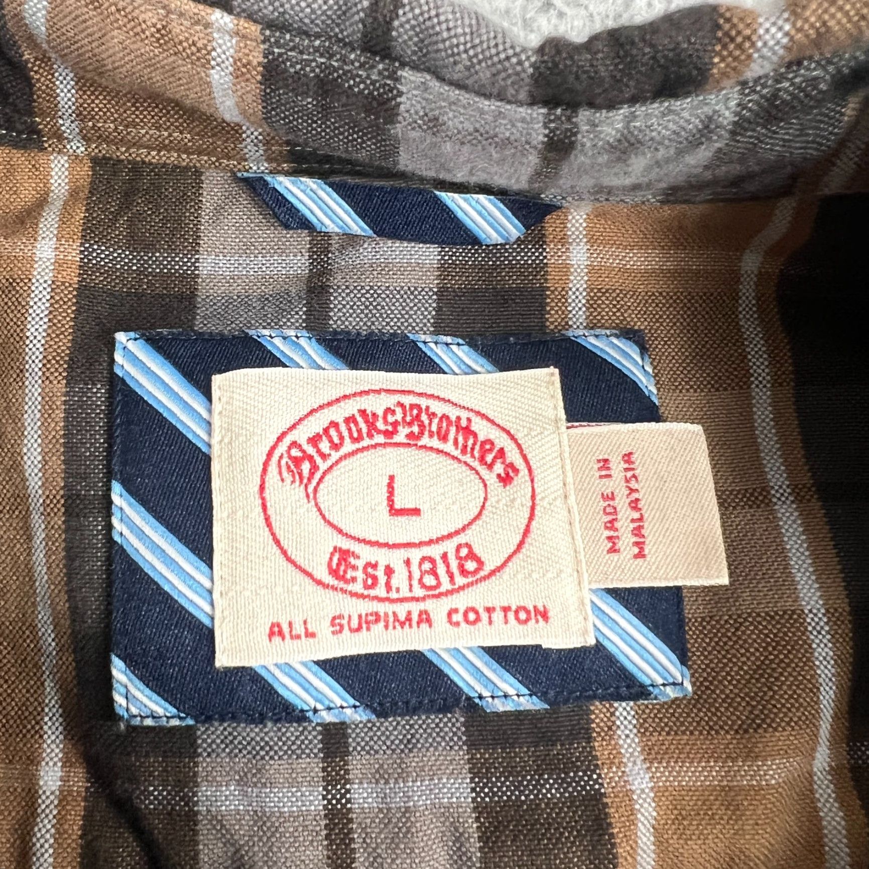 Brooks Brothers VINTAGE Brooks Brothers Button-Down Shirt Men Large Plaid Cotton All Seasons Woven Casual Business Party Size US L / EU 52-54 / 3 - 3 Thumbnail