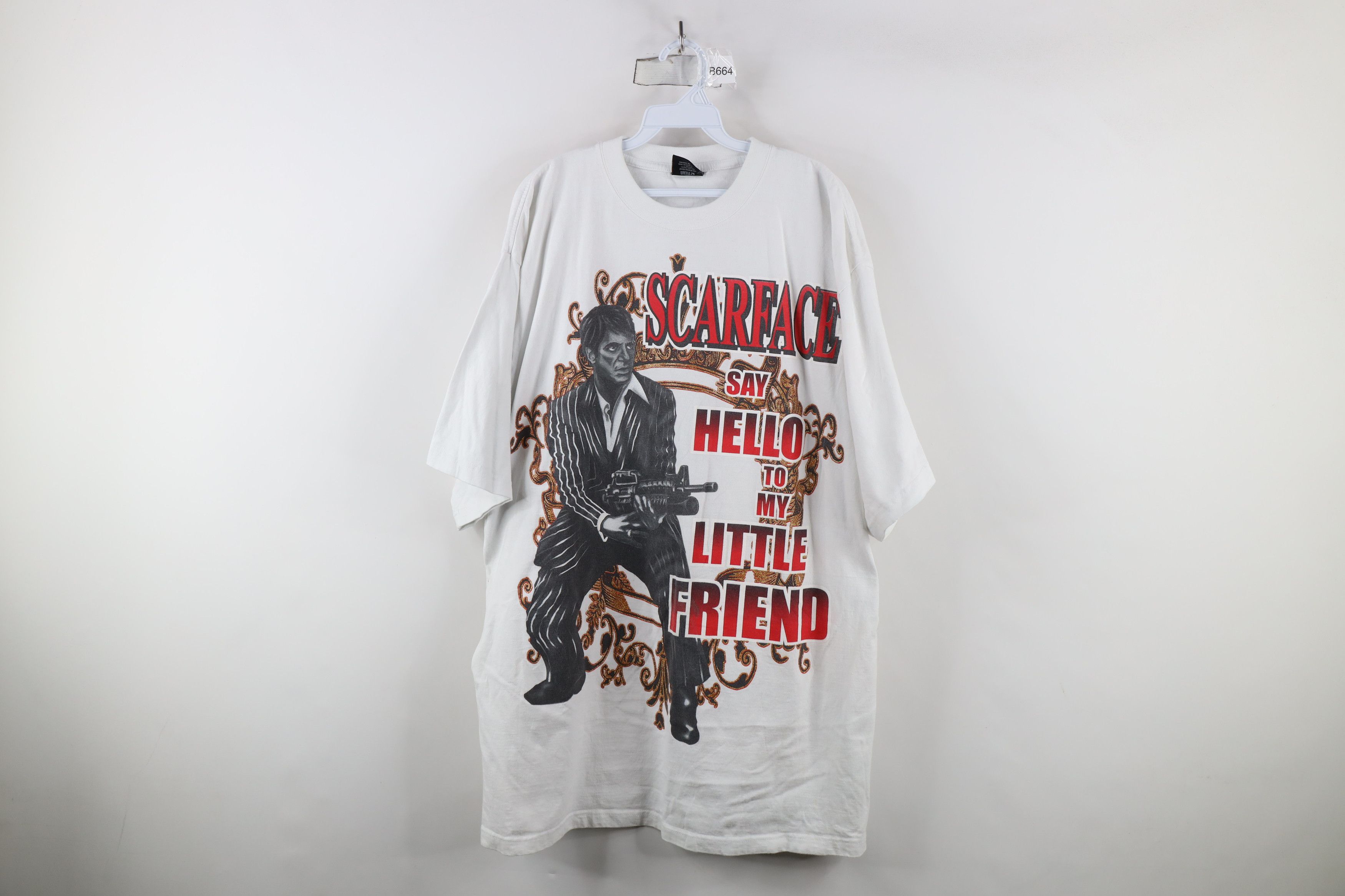 Vintage Vintage Tony Montana Say Hello To My Little Friend T-Shirt Size US XXL / EU 58 / 5 - 1 Thumbnail