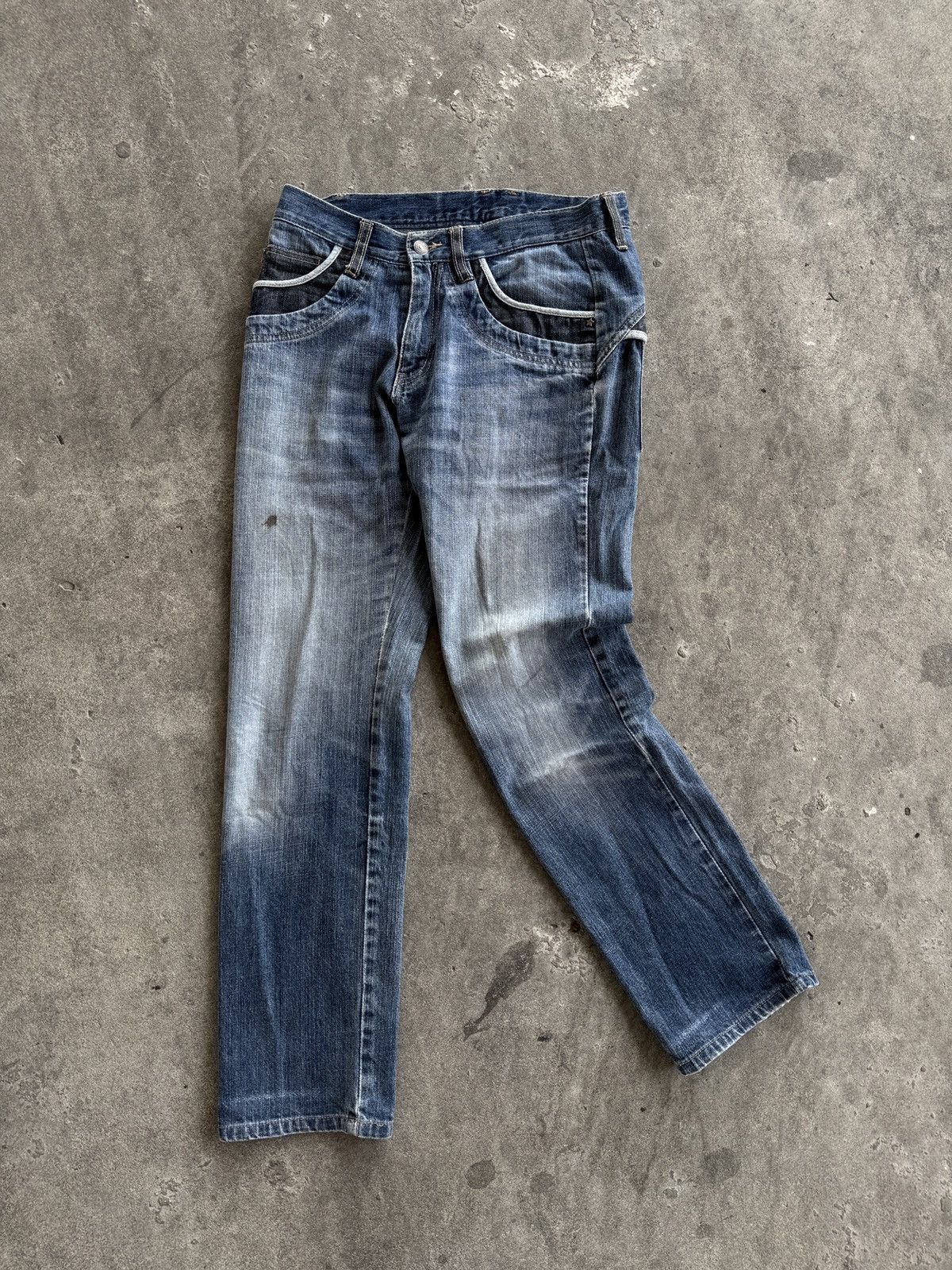 PPFM PPFM Clawmark Faded Denim Pants Y2K Streetwear Size US 32 / EU 48 - 1 Thumbnail