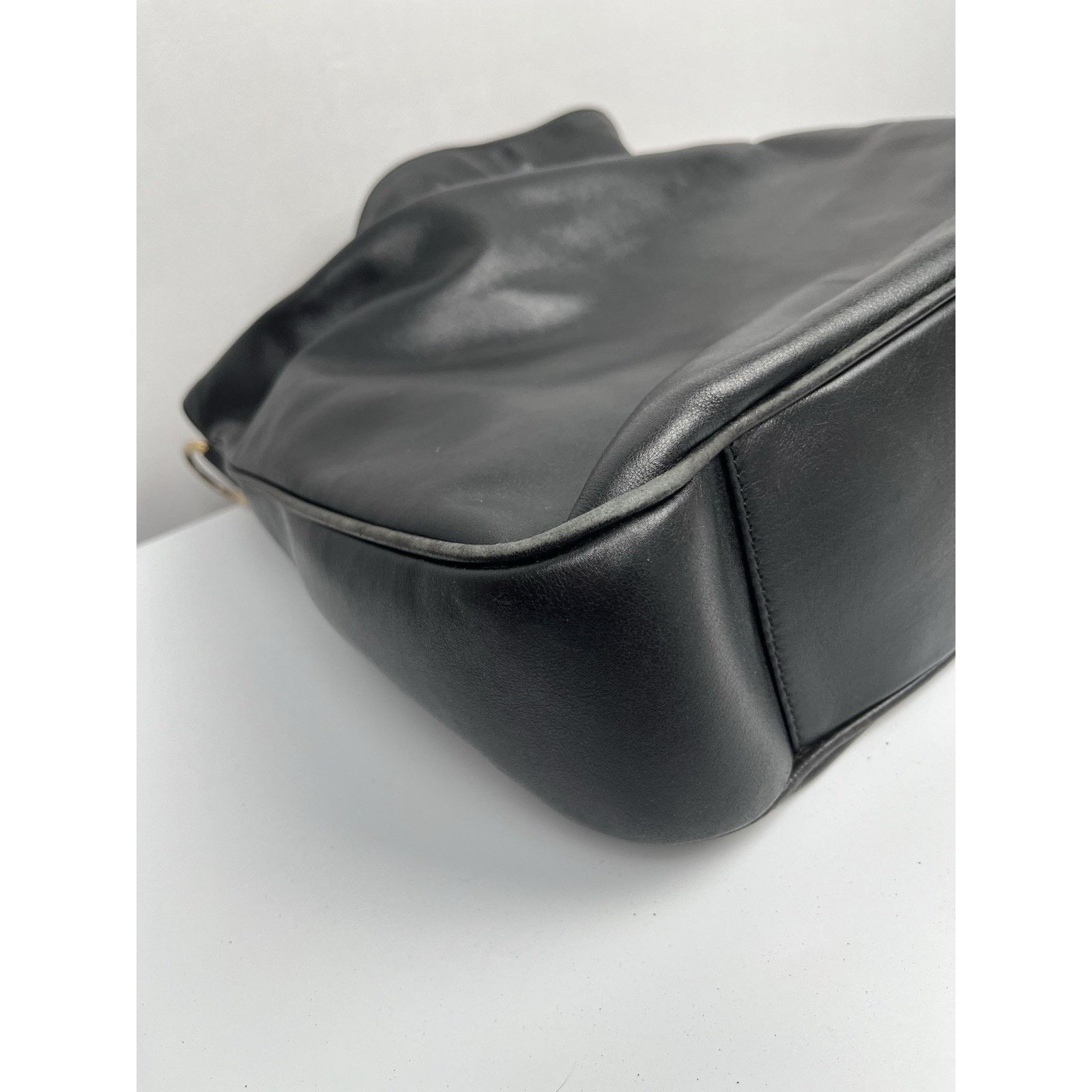 Gucci Gucci Black Leather Bamboo Handle No Peeling Interior Size ONE SIZE - 6 Thumbnail