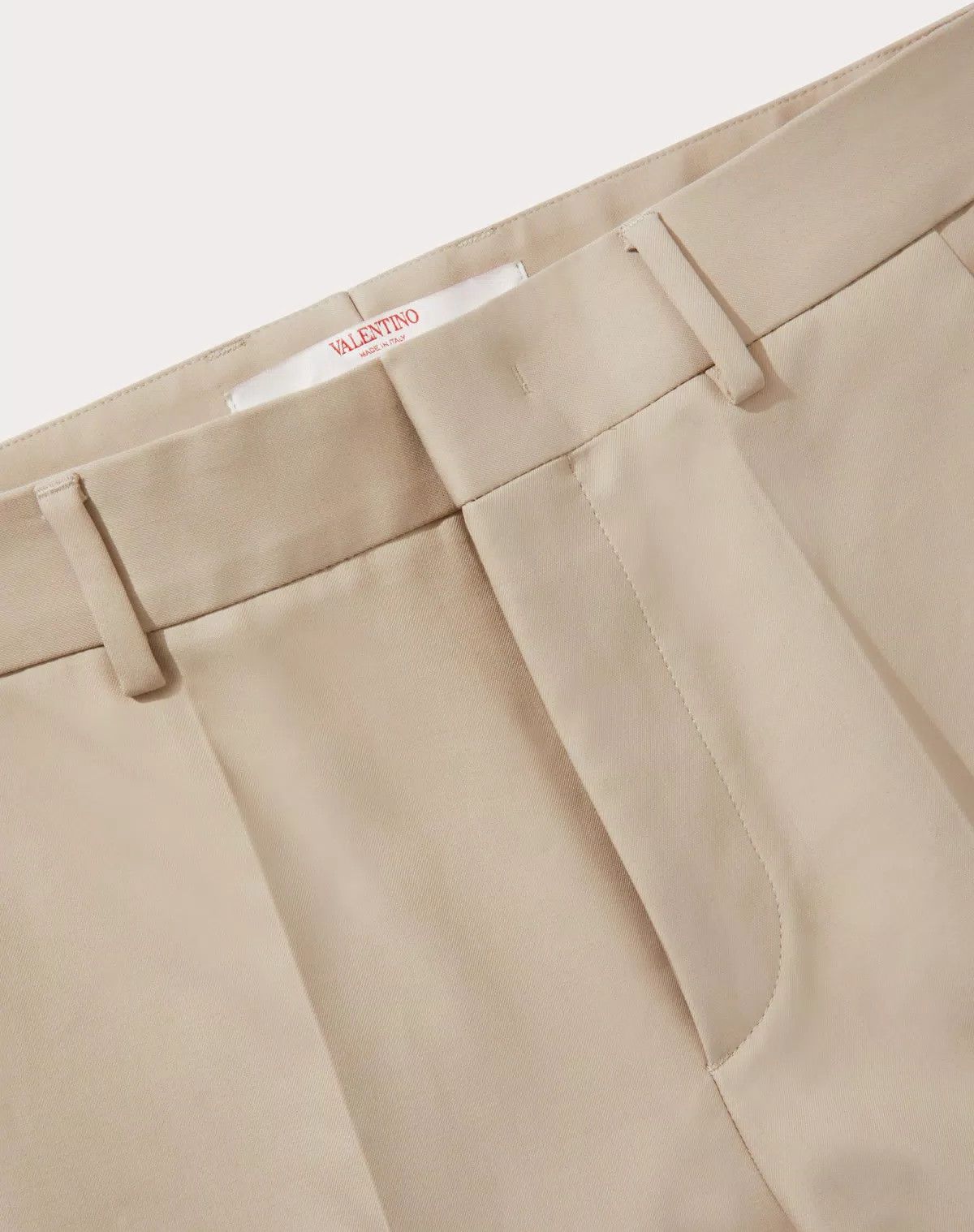 Valentino oc11z0625 Cotton Gabardine Trousers in Beige Size US 32 / EU 48 - 3 Thumbnail