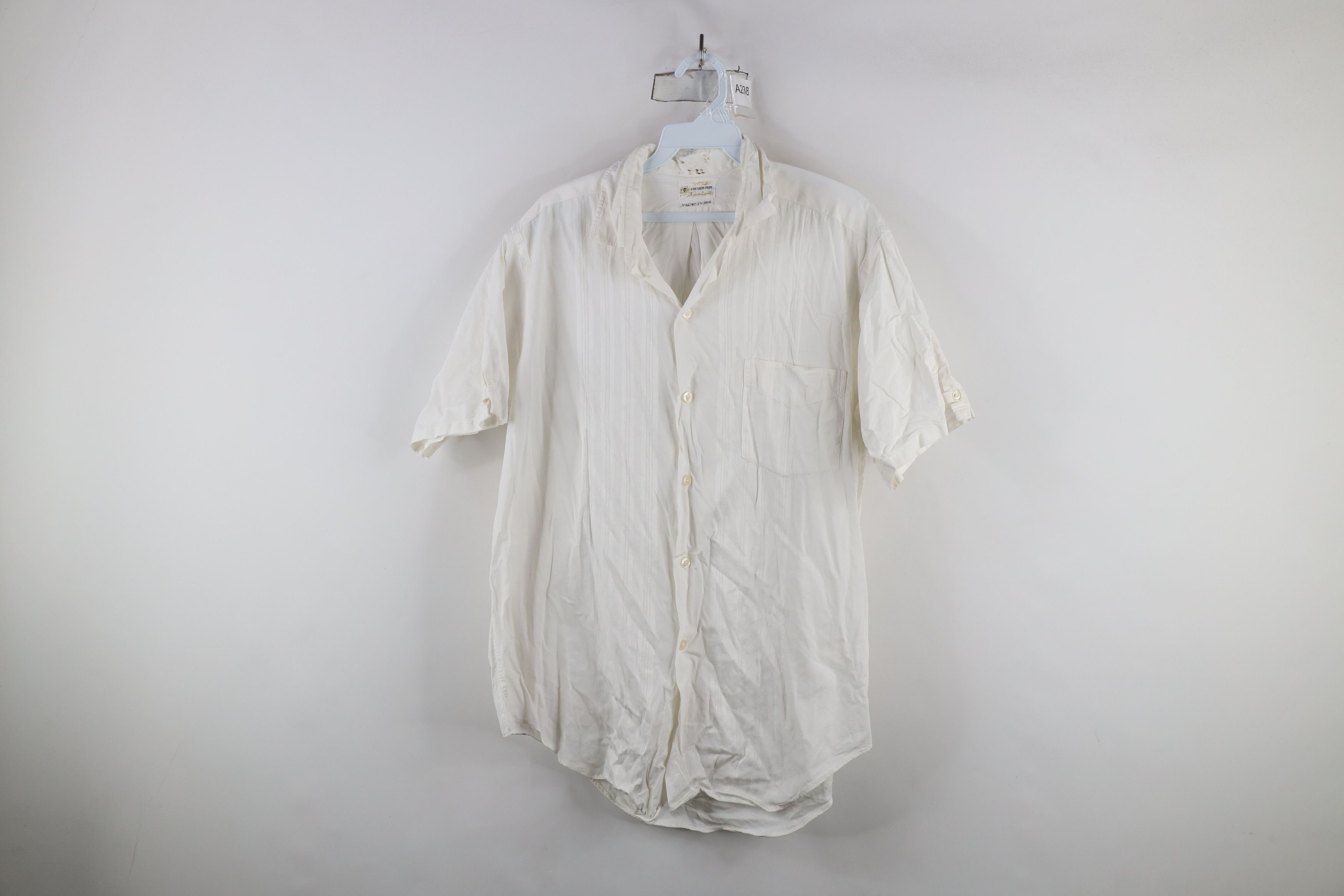 Vintage Vintage 50s Rockabilly Brocade Collared Button Shirt USA Size US XL / EU 56 / 4 - 1 Thumbnail