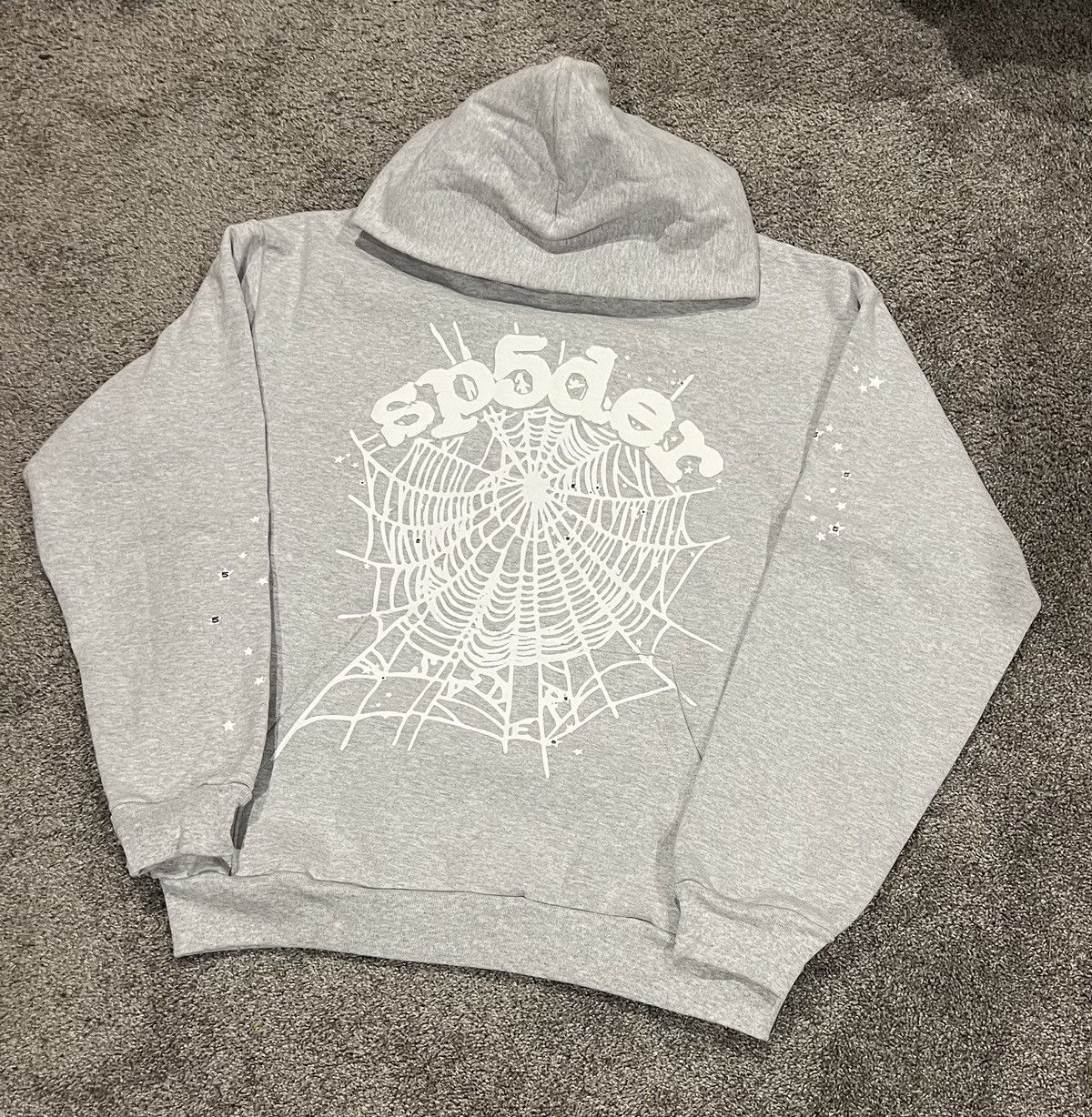 Spider Worldwide Sp5der OG Web Hoodie Heather Grey