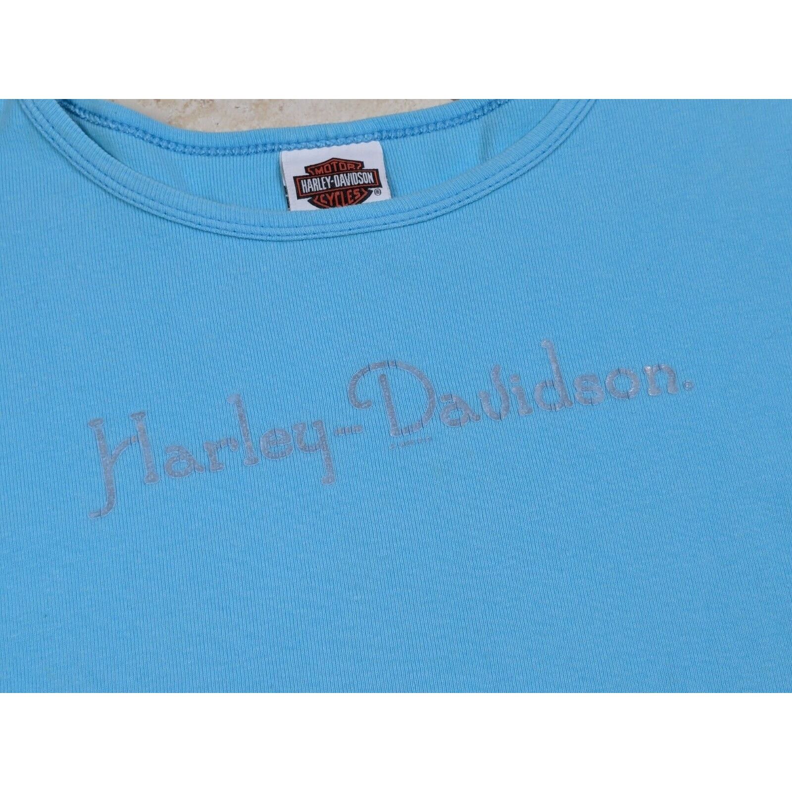 Harley Davidson Vtg Harley Davidson Shirt M Blue Y2K 3/4 Sleeve Sarasota FL Size M / US 6-8 / IT 42-44 - 2 Thumbnail