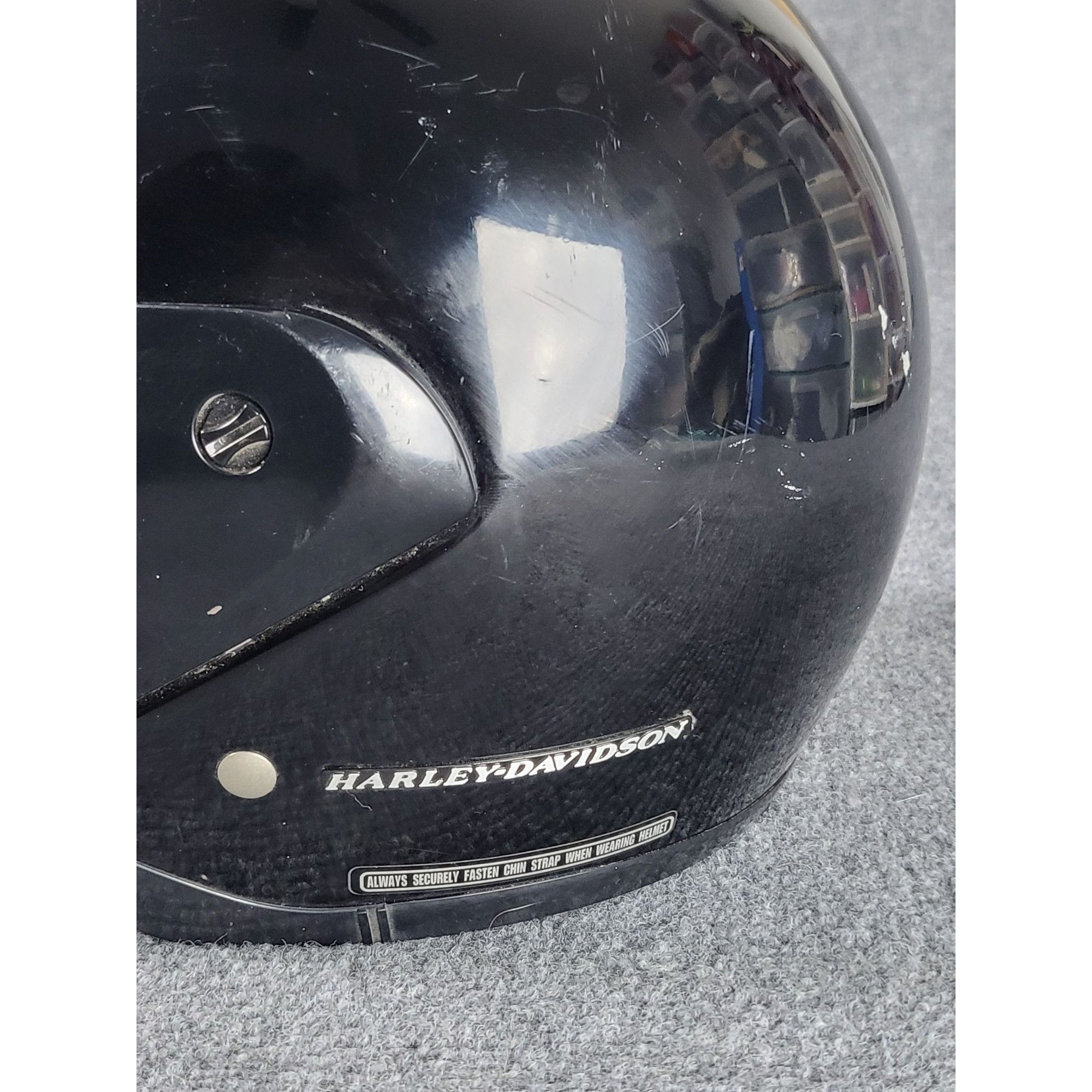 Harley Davidson Harley Davidson Motorcycle Helmet JET DOT Black Gloss Full F Size ONE SIZE - 4 Thumbnail