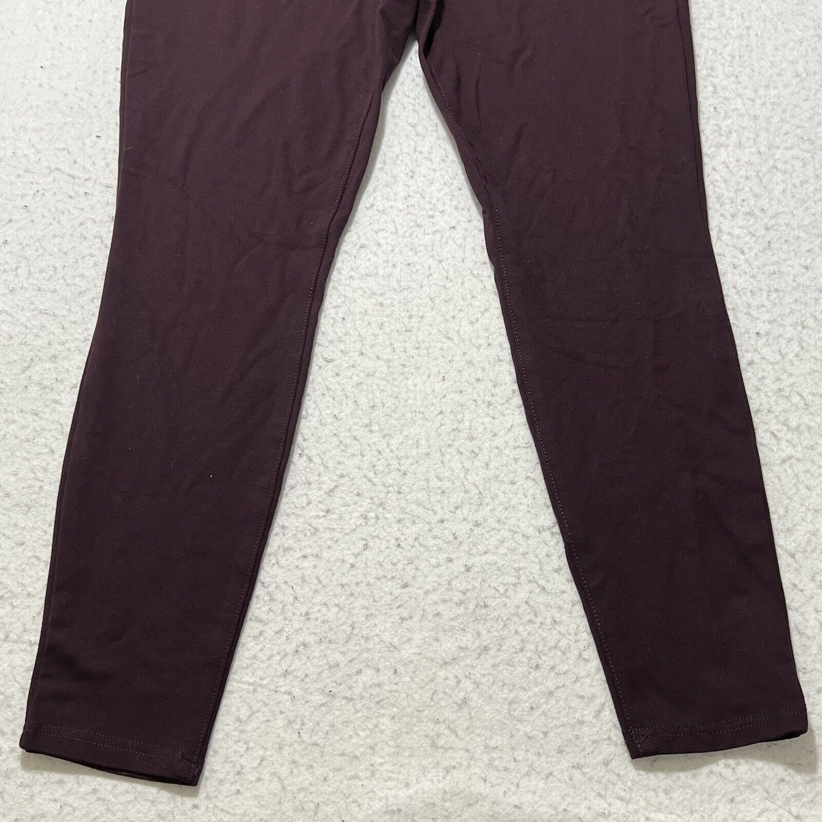 Ambrosi Studio a.n.a Large Pull On Flat Front Legging Capri Pants Burgundy Size 34" / US 12 / IT 48 - 3 Thumbnail