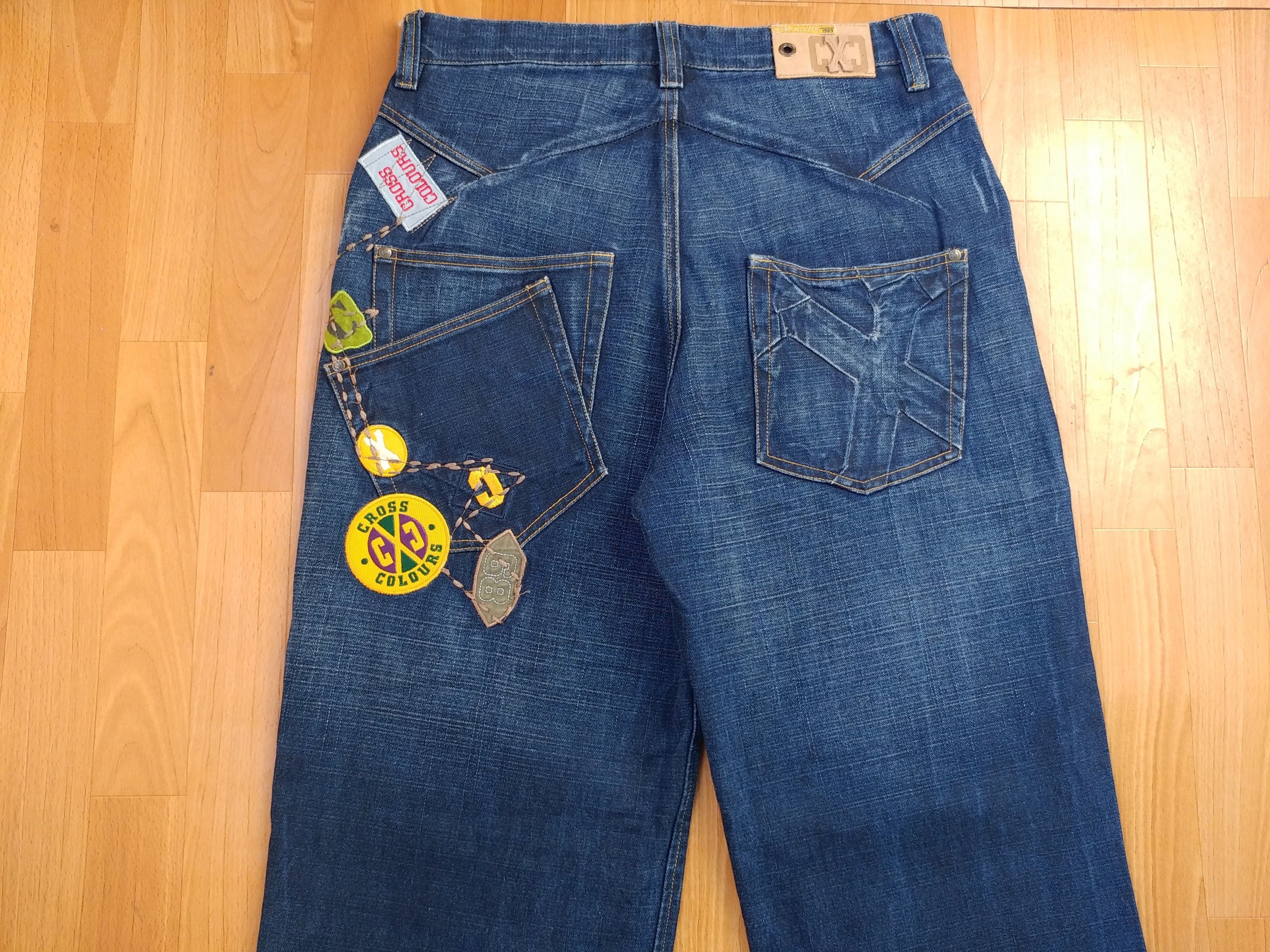 Cross Colours Cross Colours jeans, vintage, 90s hip hop, baggy, 1990s W 32 Size US 32 / EU 48 - 3 Thumbnail