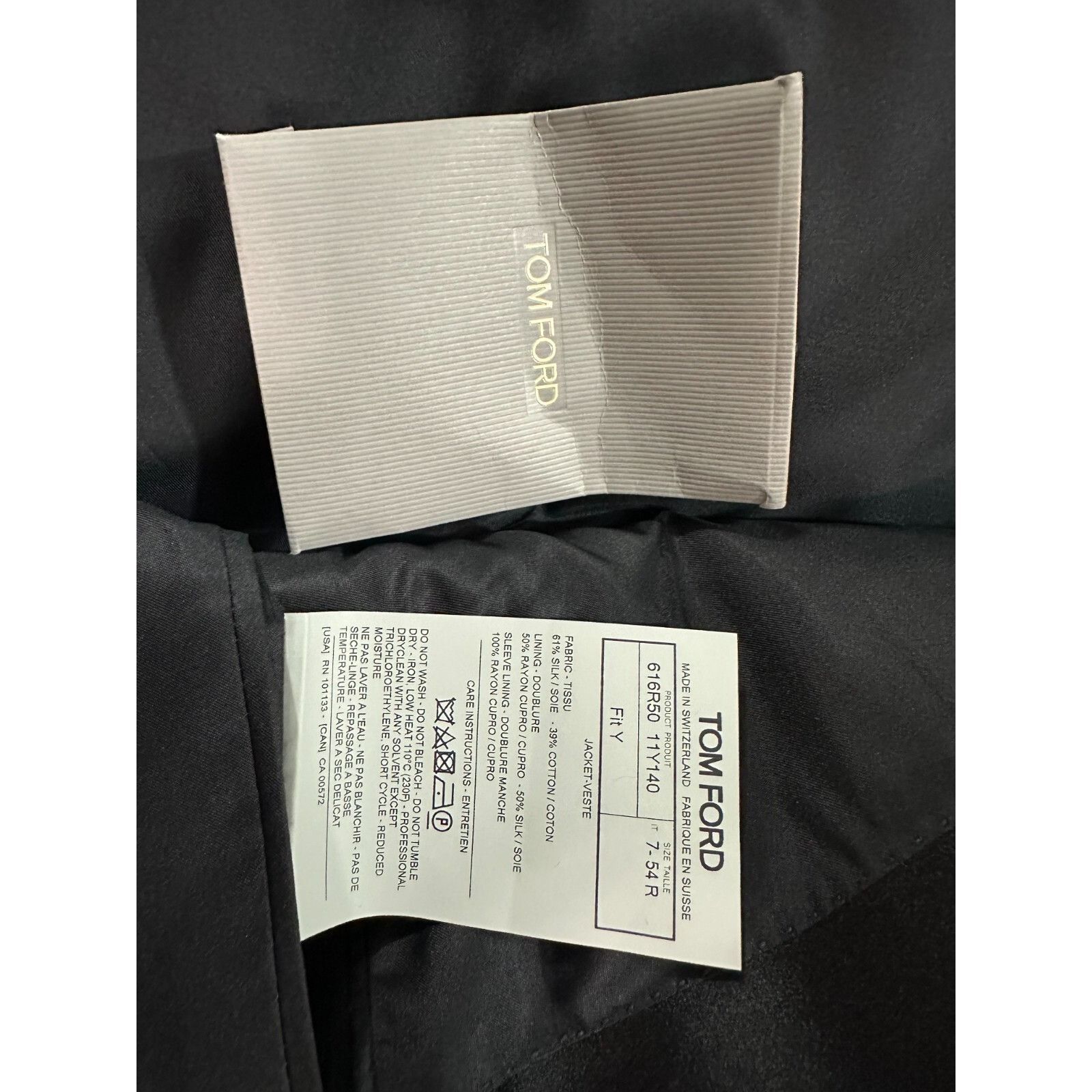Tom Ford Tom Ford Silk Blend Tuxedo Suit Jacket Blazer Black Size 54 Size 54R - 4 Thumbnail