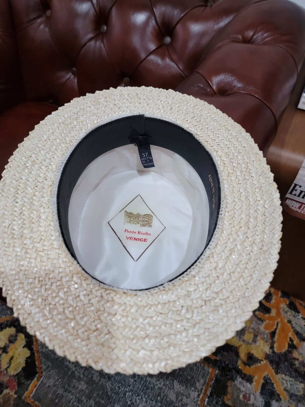 Other Italian Straw Skimmer Hat Size ONE SIZE - 8 Thumbnail