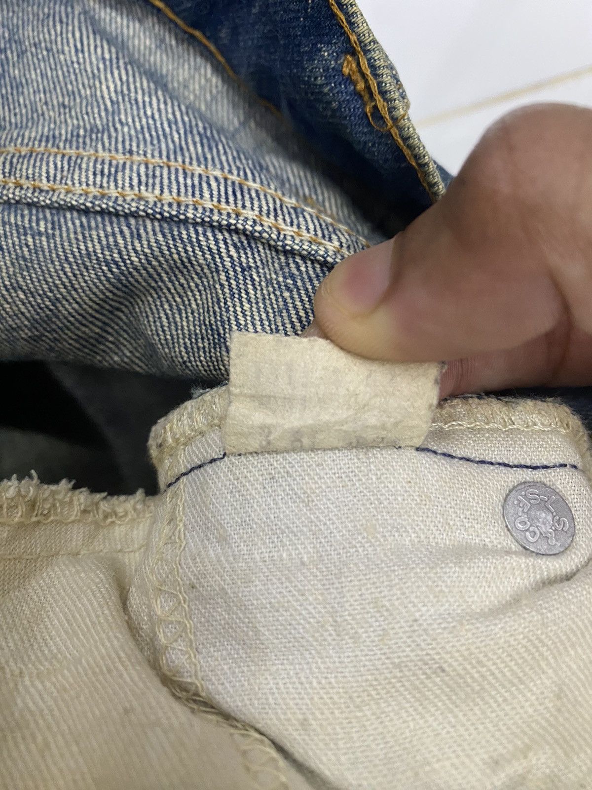 Levi's 🔥Thrashed Orange Tab Levi’s Flare Distress Bootcut Jean Size US 31 - 10 Thumbnail