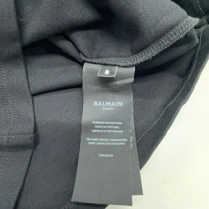 Balmain Balmain Black Logo Short Sleeve T-shirt -2507 Size S / US 4 / IT 40 - 5 Thumbnail