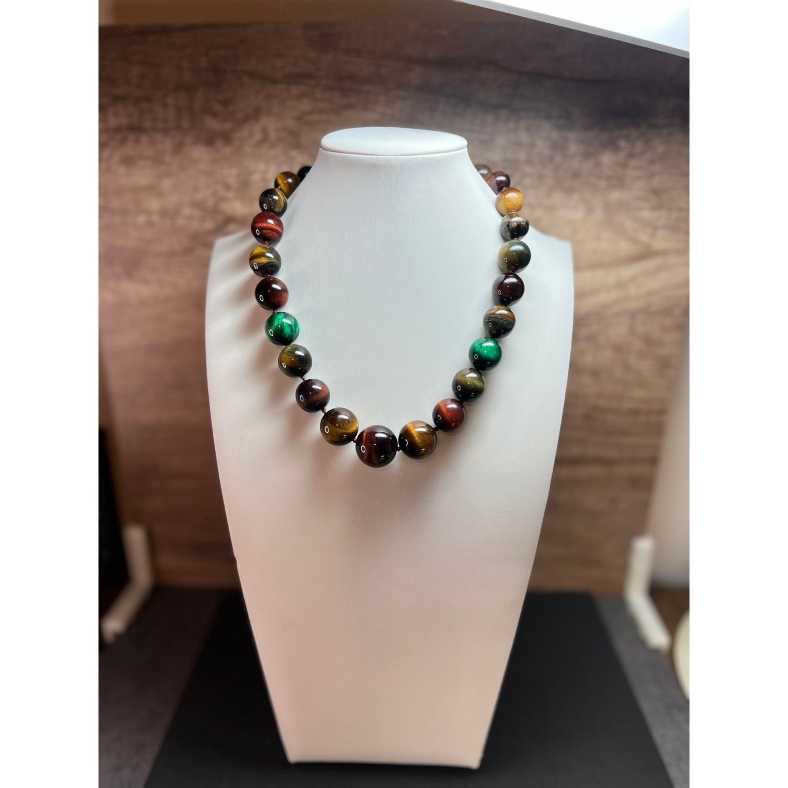Other Multi color tiger eye graduated necklace with 925 clasp Size ONE SIZE - 13 Thumbnail