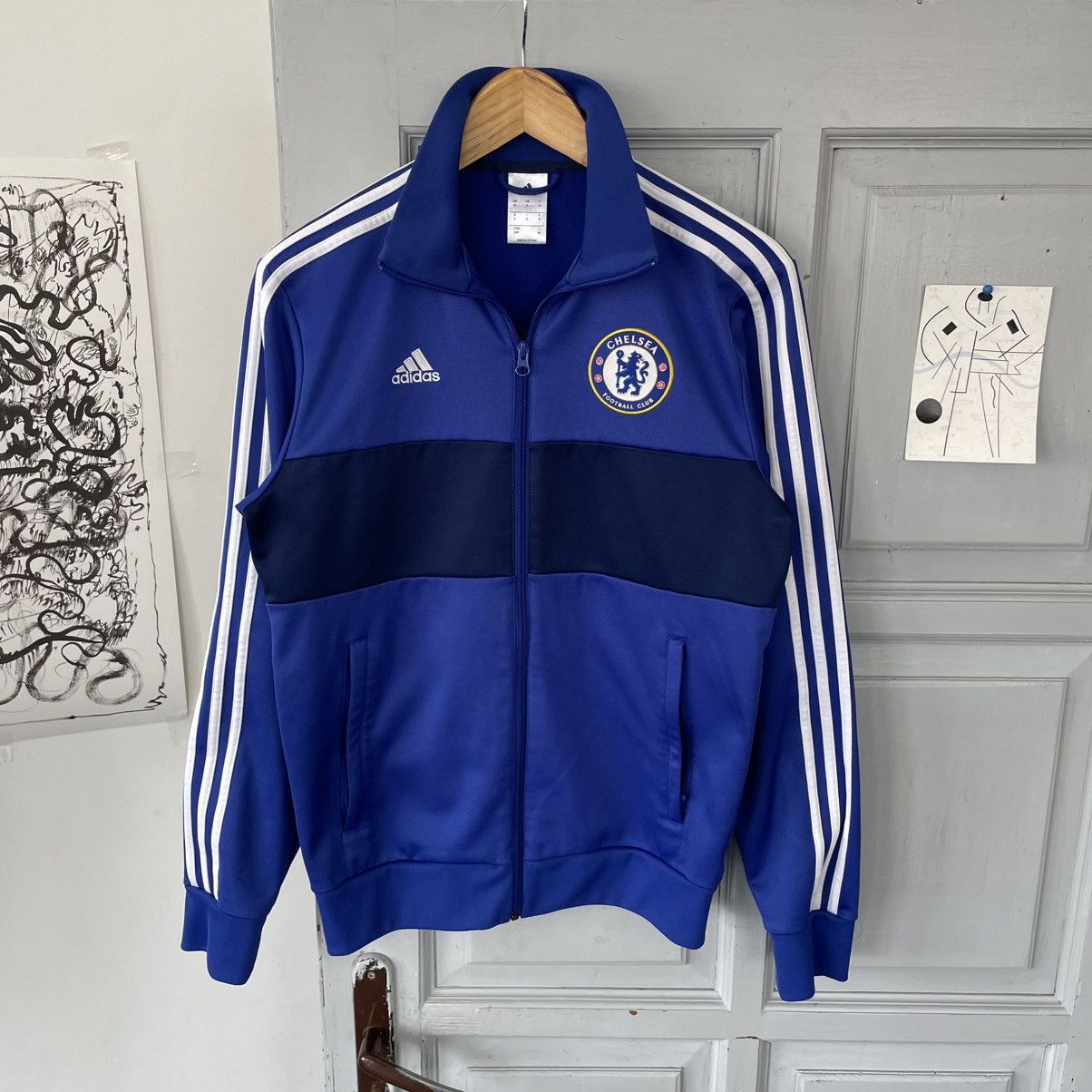 Adidas × Chelsea Soccer × Vintage Vintage Adidas Chelsea Tracksuit Jacket size S Size US S / EU 44-46 / 1 - 2 Thumbnail