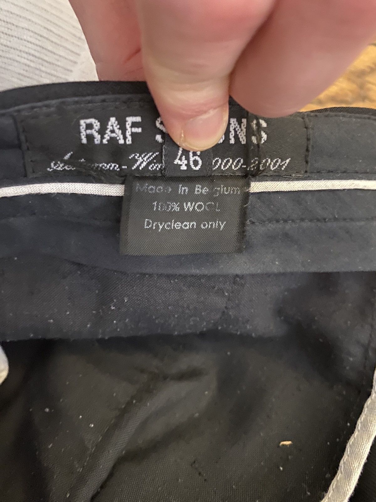 Raf Simons Raf Simons AW00 Black Confusion Wool Slacks Size US 28 / EU 44 - 6 Thumbnail
