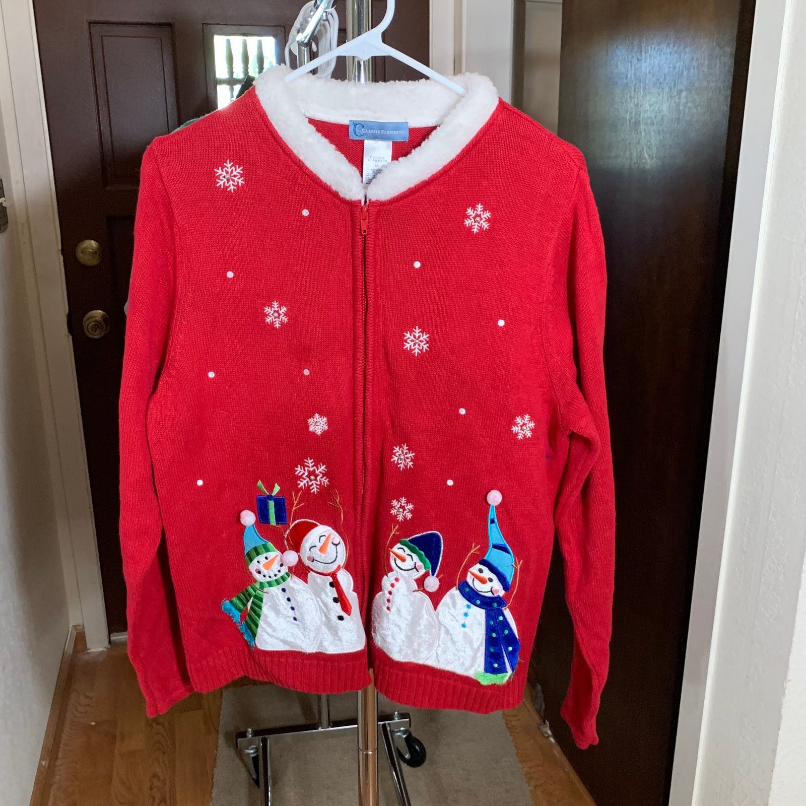 Other Women's Snowman Christmas Ugly Sweater / Jacket Size L Size L / US 10 / IT 46 - 9 Thumbnail