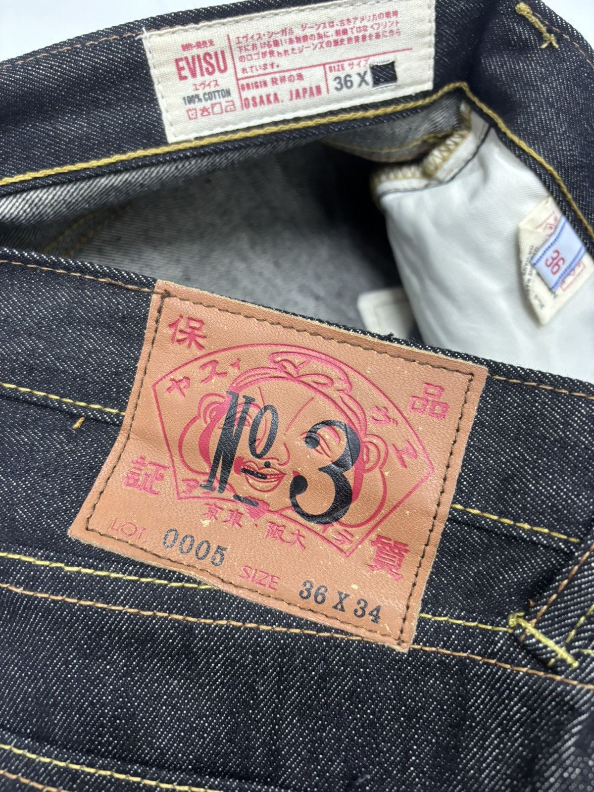 Japanese Brand Vintage Evisu Selvedge Japanese Brand Regular Fit Denim Jean Size US 36 / EU 52 - 15 Thumbnail