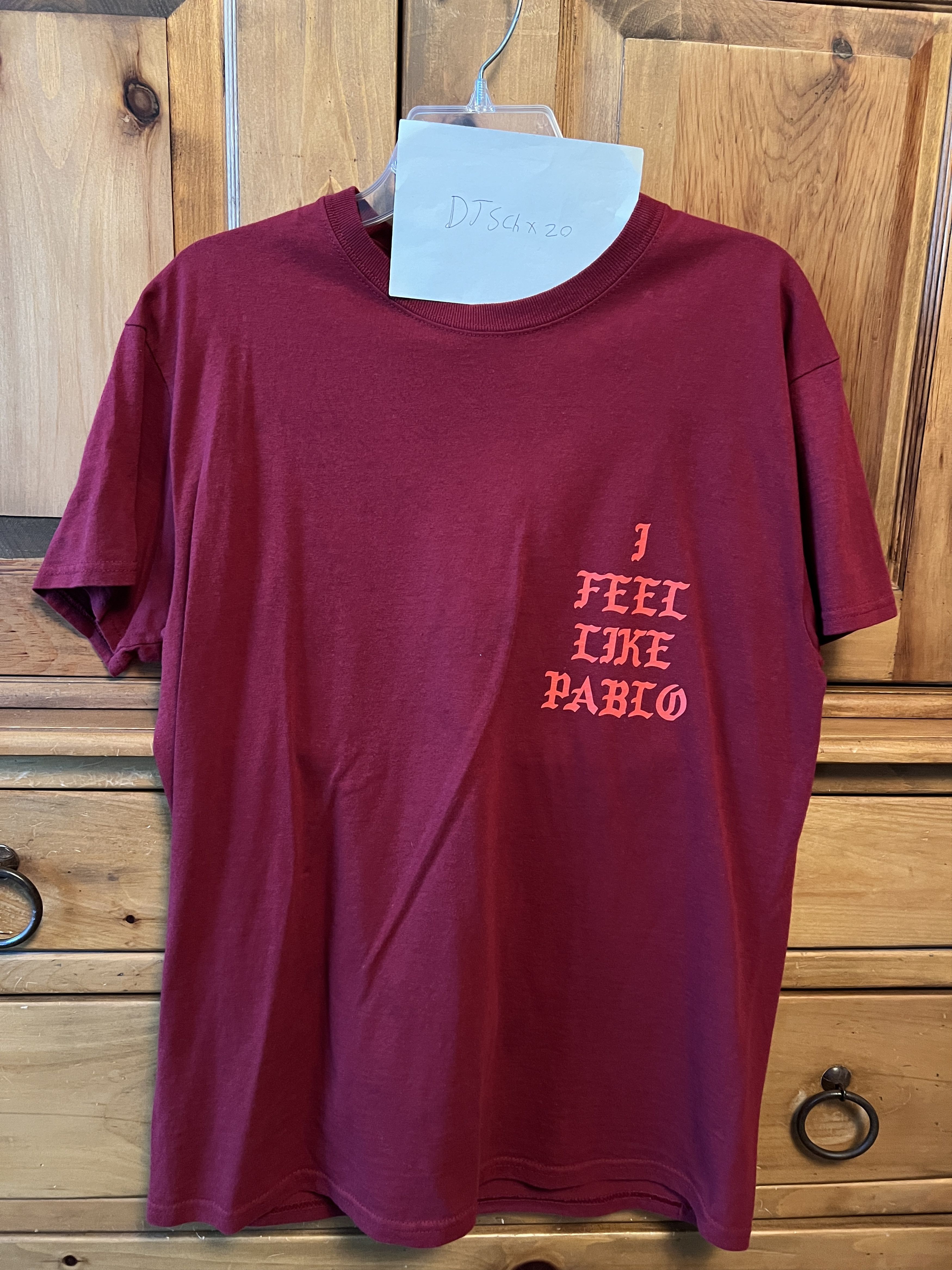 I Feel Like Pablo Tee in Burgundy/Red