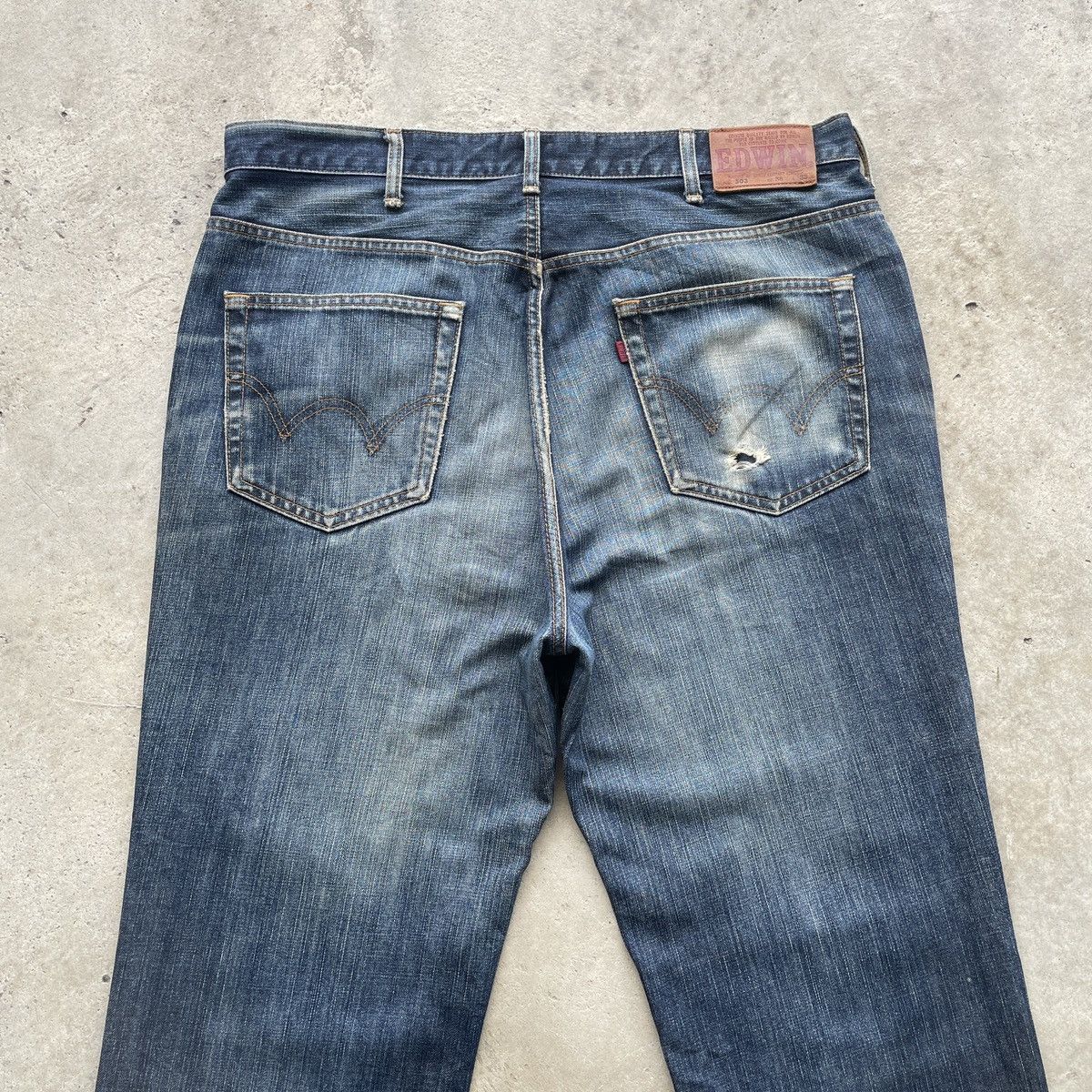 Edwin W38💥 Vintage Edwin Rusty Jeans Faded Denim Distressed Pants Size US 38 / EU 54 - 9 Thumbnail