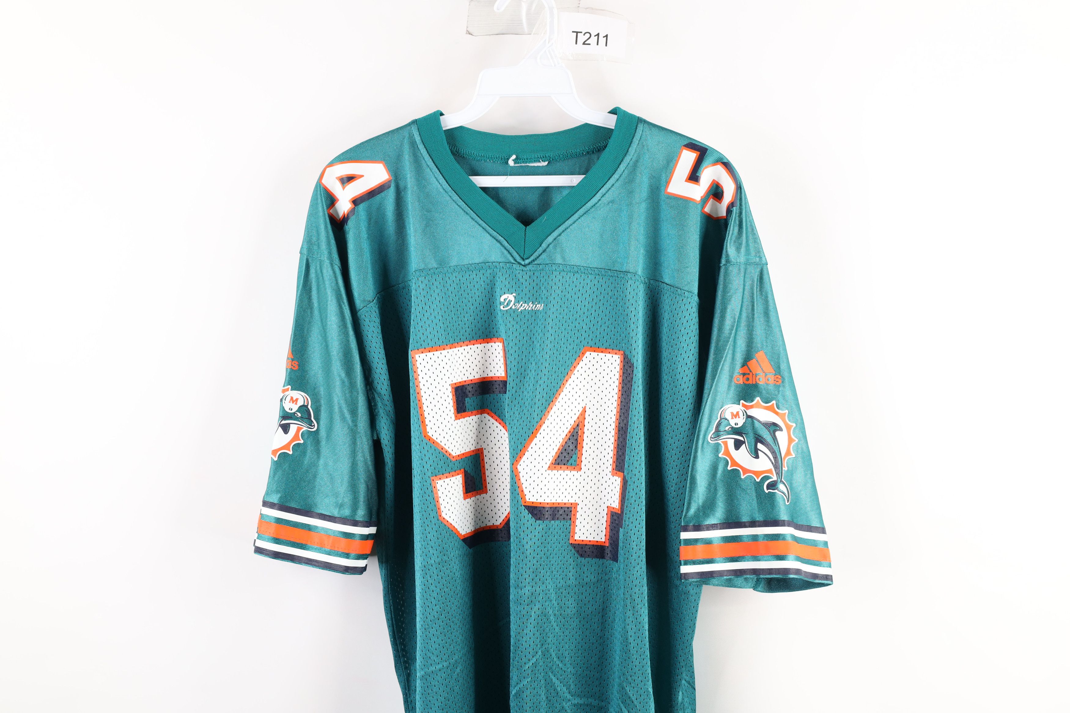 Adidas × Vintage Vintage 90s Adidas Miami Dolphins Football Jersey Teal Size US S / EU 44-46 / 1 - 2 Thumbnail