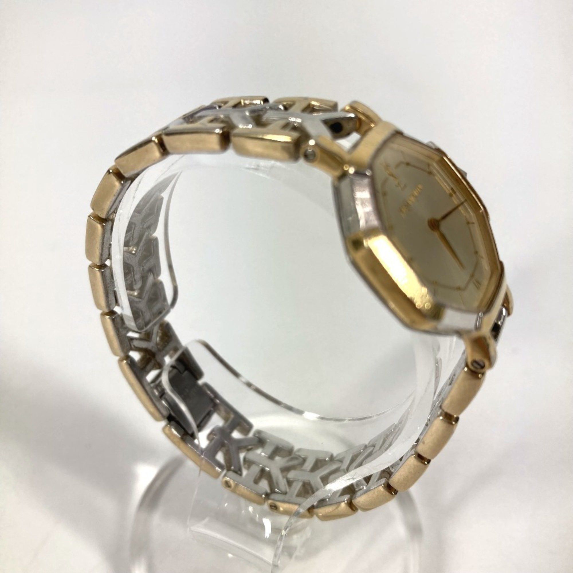 YVES Saint Laurent 2200-241762 Octagon Watch Quartz 2 Hand Analogue Metal Ladies Silver in Gold, Women's