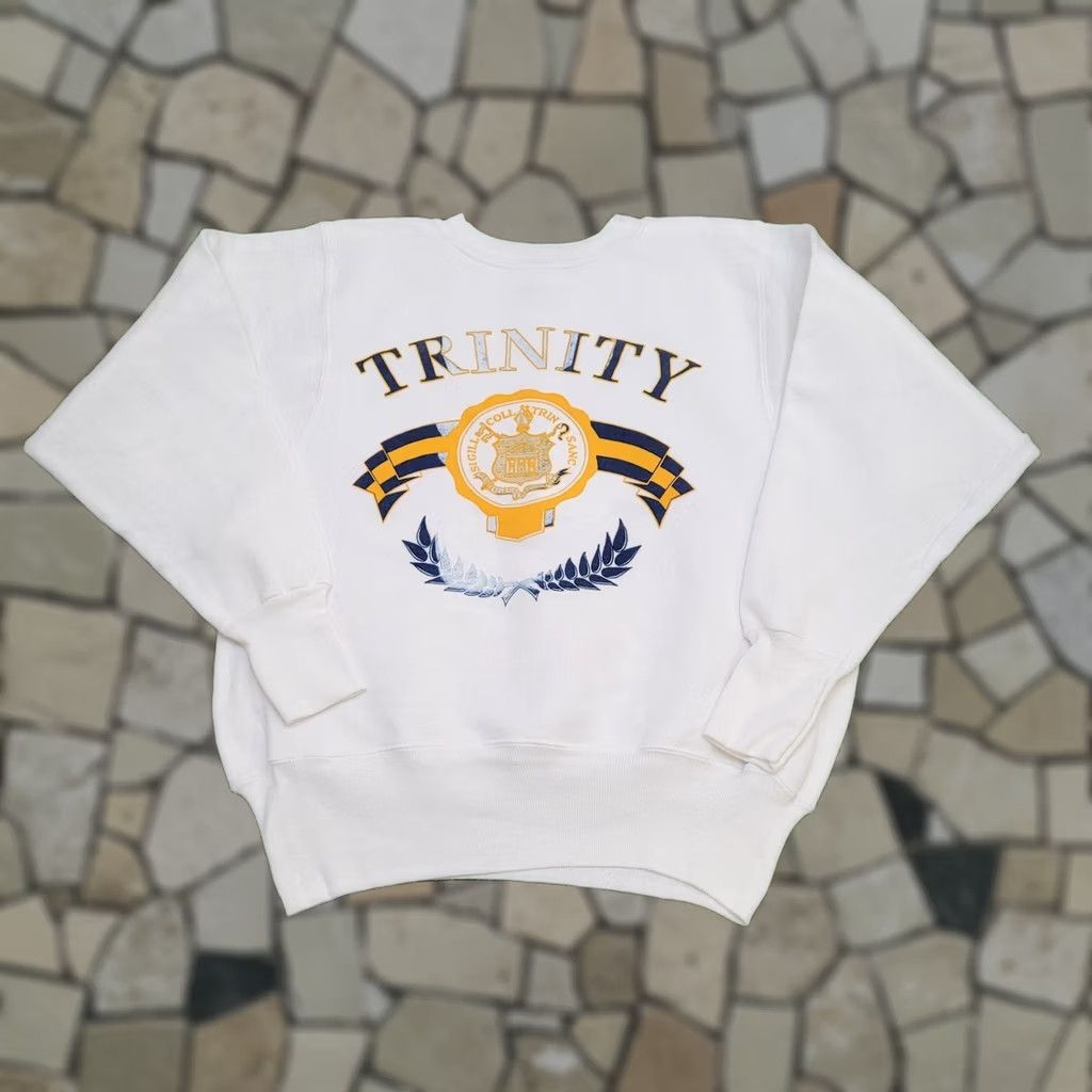Velva Sheen VINTAGE Trinity College Sweatshirt Womens Large 22x22 White Size L / US 10 / IT 46 - 1 Thumbnail