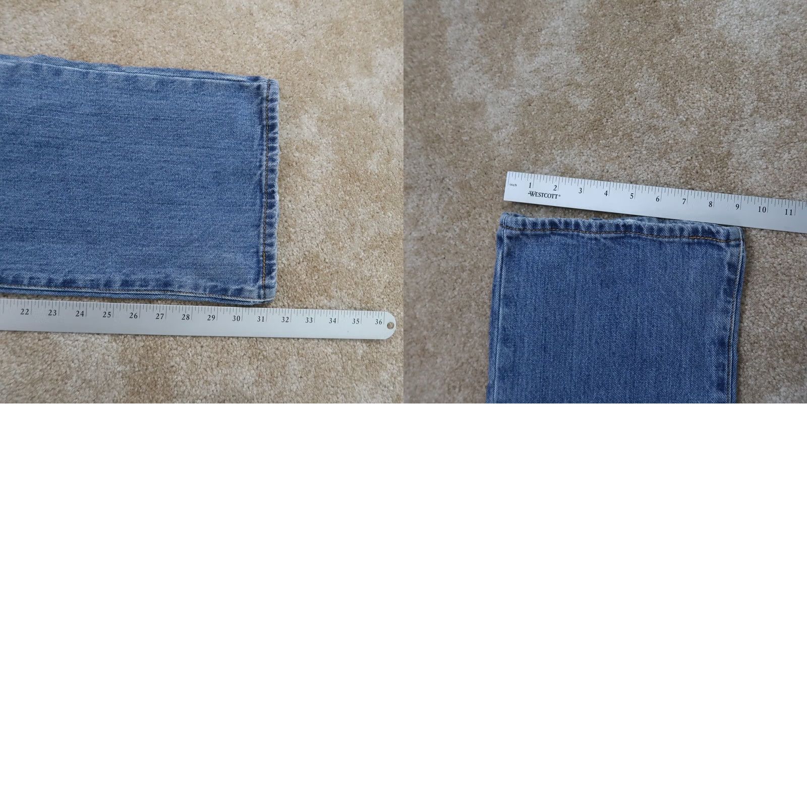 Levi's Levi's 517 Boot Cut Jeans Men's 36x30 Blue Denim Cowboy Western Distressed 5-Pocket Regular Rise Low Inches Jeans Mens Blue 517 Boot Cut Size US 36 / EU 52 - 9 Thumbnail