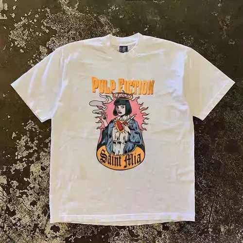Other White casual washed retro angel print t-shirt Size US M / EU 48-50 / 2 - 6 Thumbnail