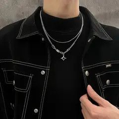 Other Retro punk necklace star chain rock gothic style Size ONE SIZE - 3 Thumbnail