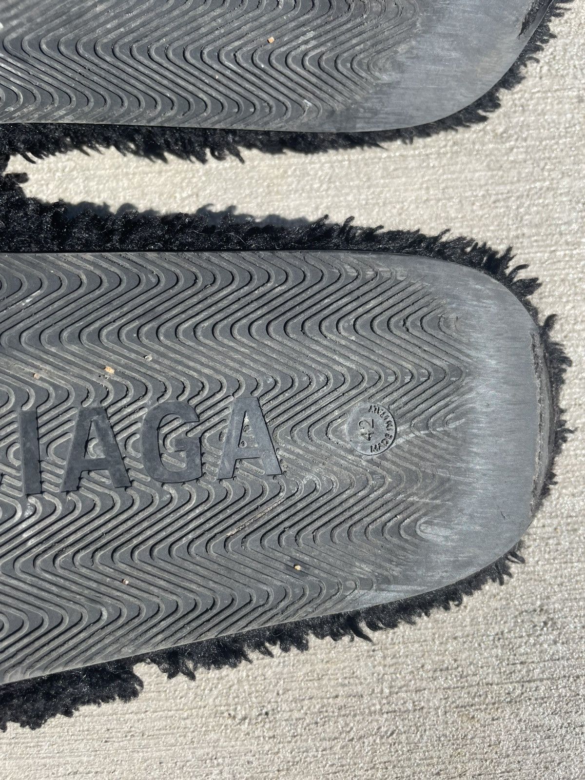 Marni Black Fur Mule Slides