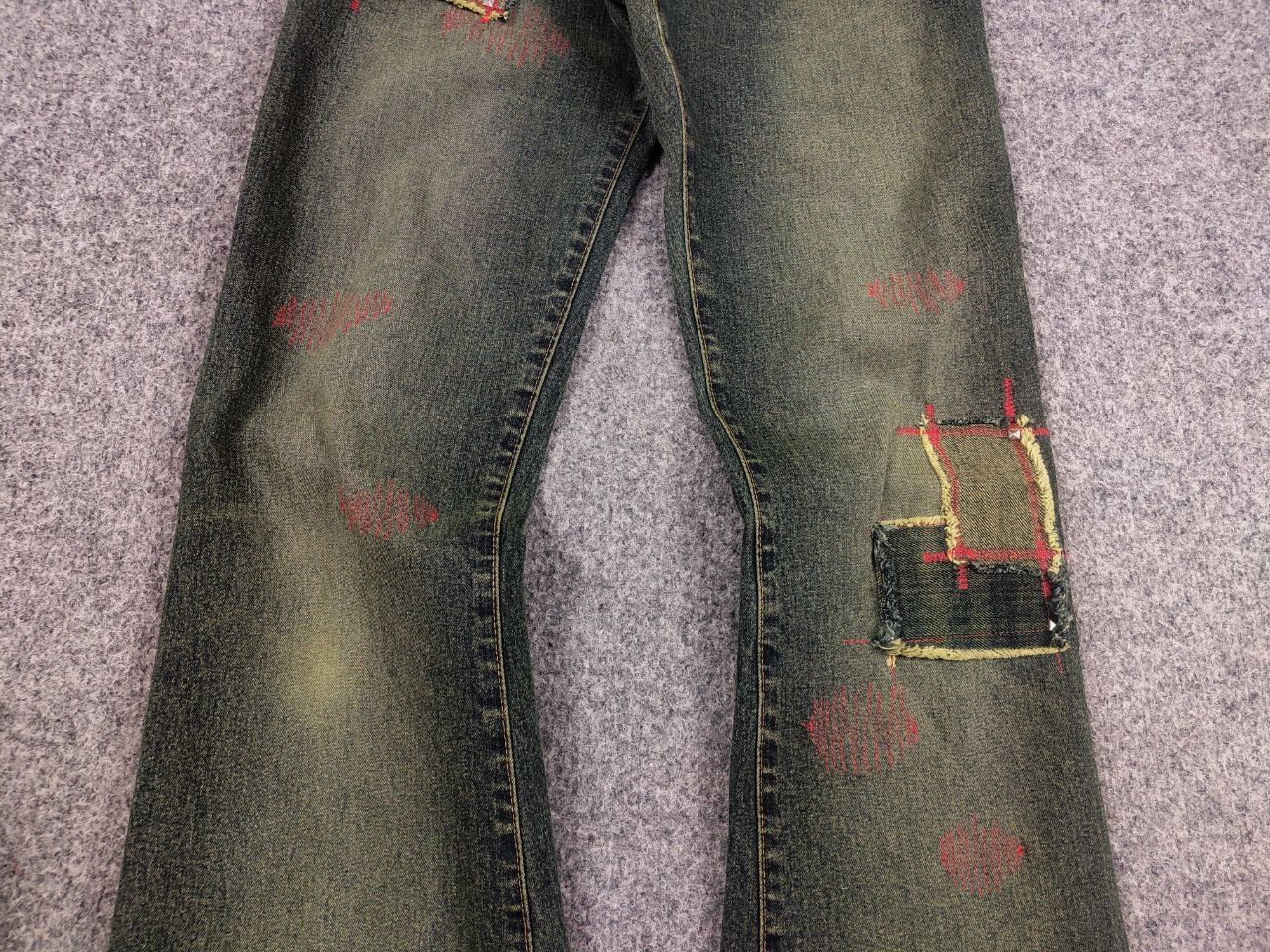 Vintage if six was nine style Flared distressed Jeans Y2K
