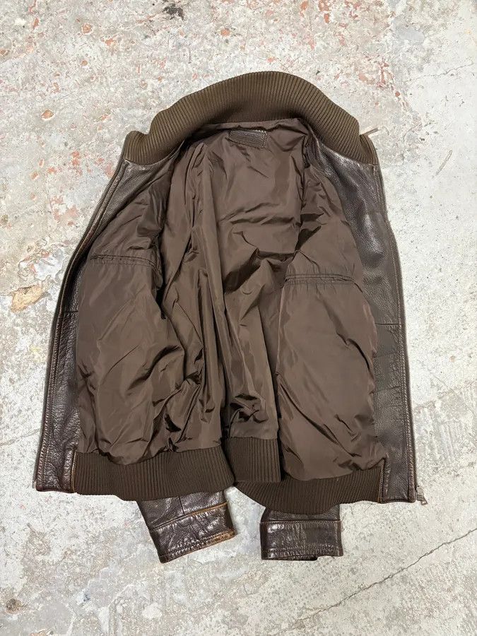 Prada 2000s Prada Brown Leather Premium Jacket Size US M / EU 48-50 / 2 - 8 Thumbnail