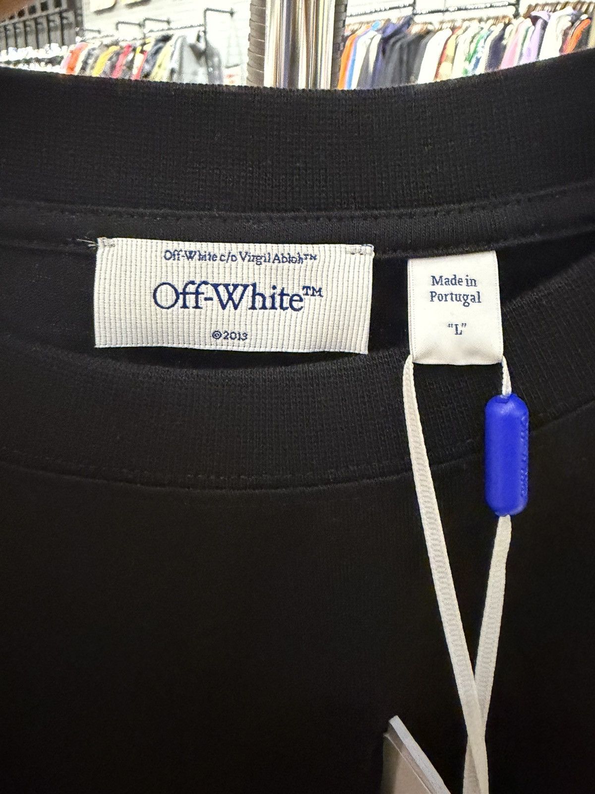 Off-White Size L - Off-White Classic Logo T-Shirt Black/Yellow Size US L / EU 52-54 / 3 - 8 Thumbnail