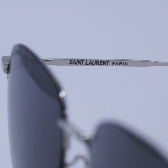 Saint Laurent Paris Saint Laurent SL388/K WIRE 001 Sunglasses Silver Square Size ONE SIZE - 8 Thumbnail