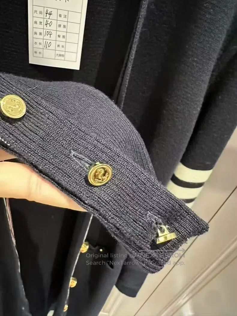 Thom Browne Thom Browne Long gold-buttoned cardigan Size M / US 6-8 / IT 42-44 - 5 Thumbnail