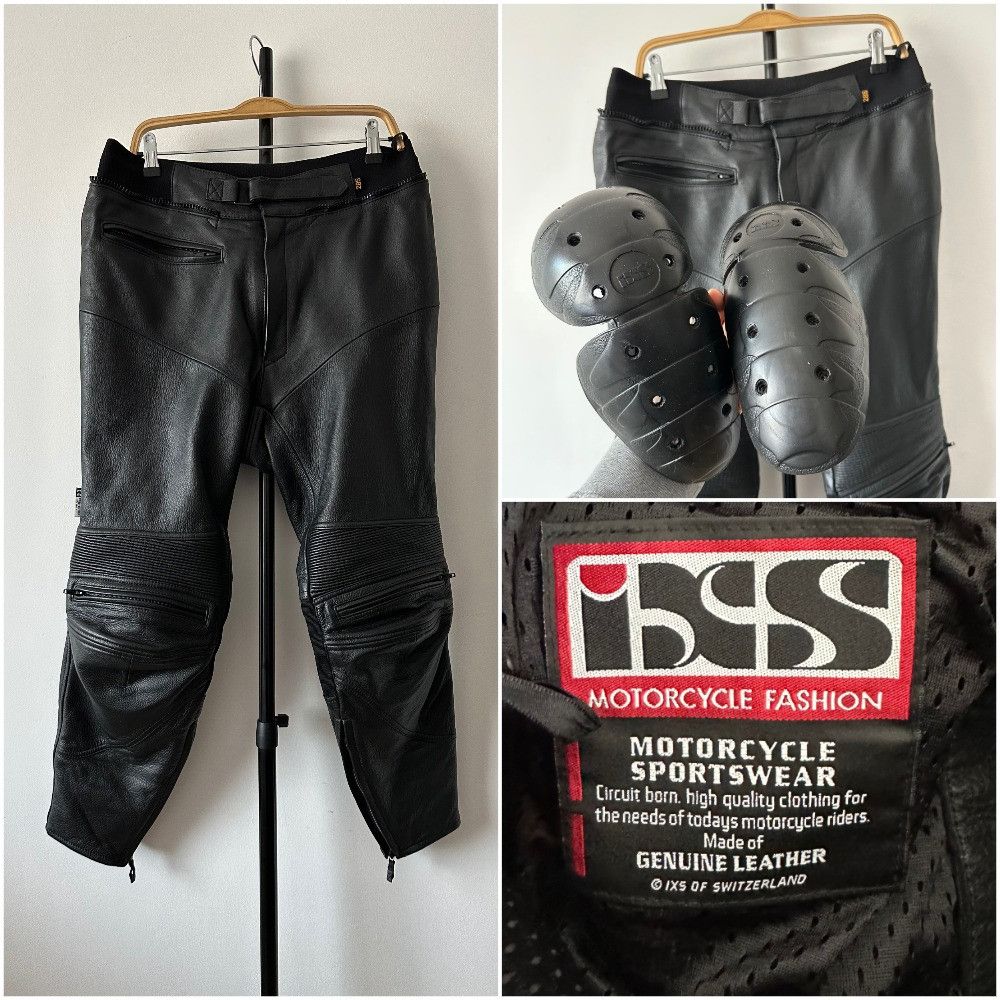 Indian Motorcycle IXS Motorcycle motorsport black leather pants Size US 34 / EU 50 - 1 Thumbnail