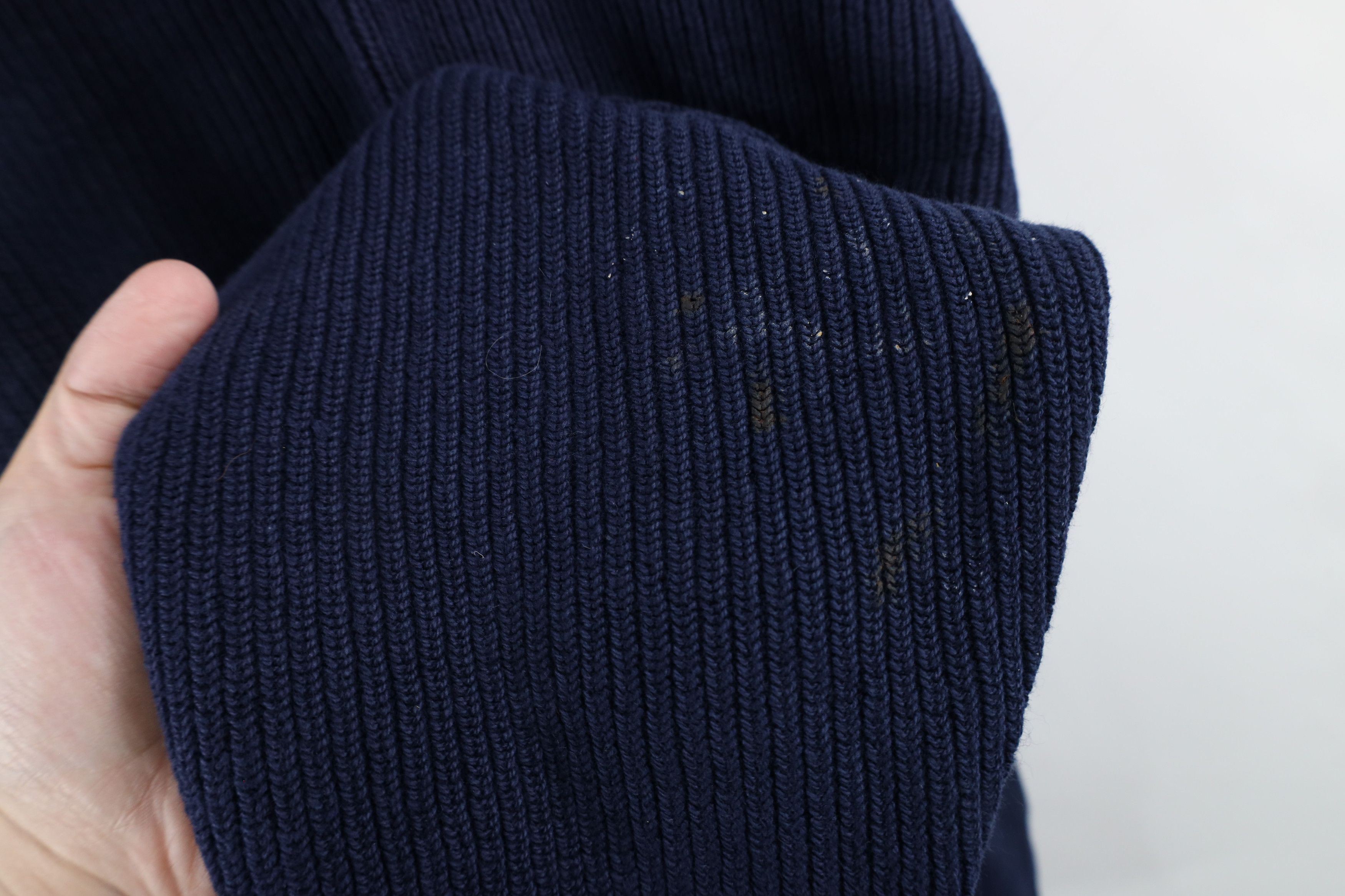 Lands' End × Vintage Vintage 90s Lands End Cotton Ribbed Knit Henley Sweater USA Size US L / EU 52-54 / 3 - 9 Thumbnail