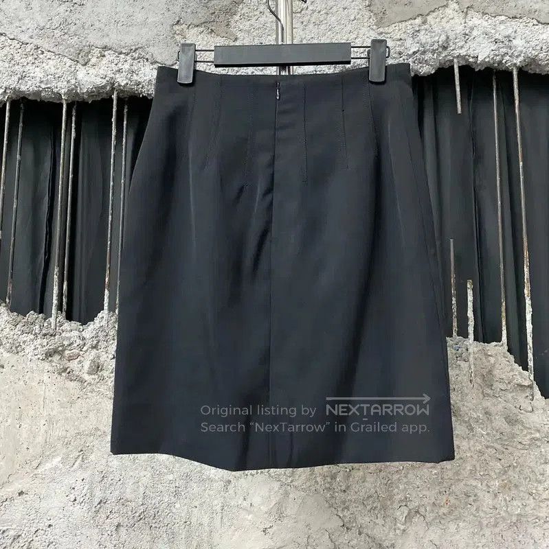 Lanvin Lanvin Black Cotton A-Line Skirt for Summer . Size 26" / US 2 / IT 38 - 2 Thumbnail